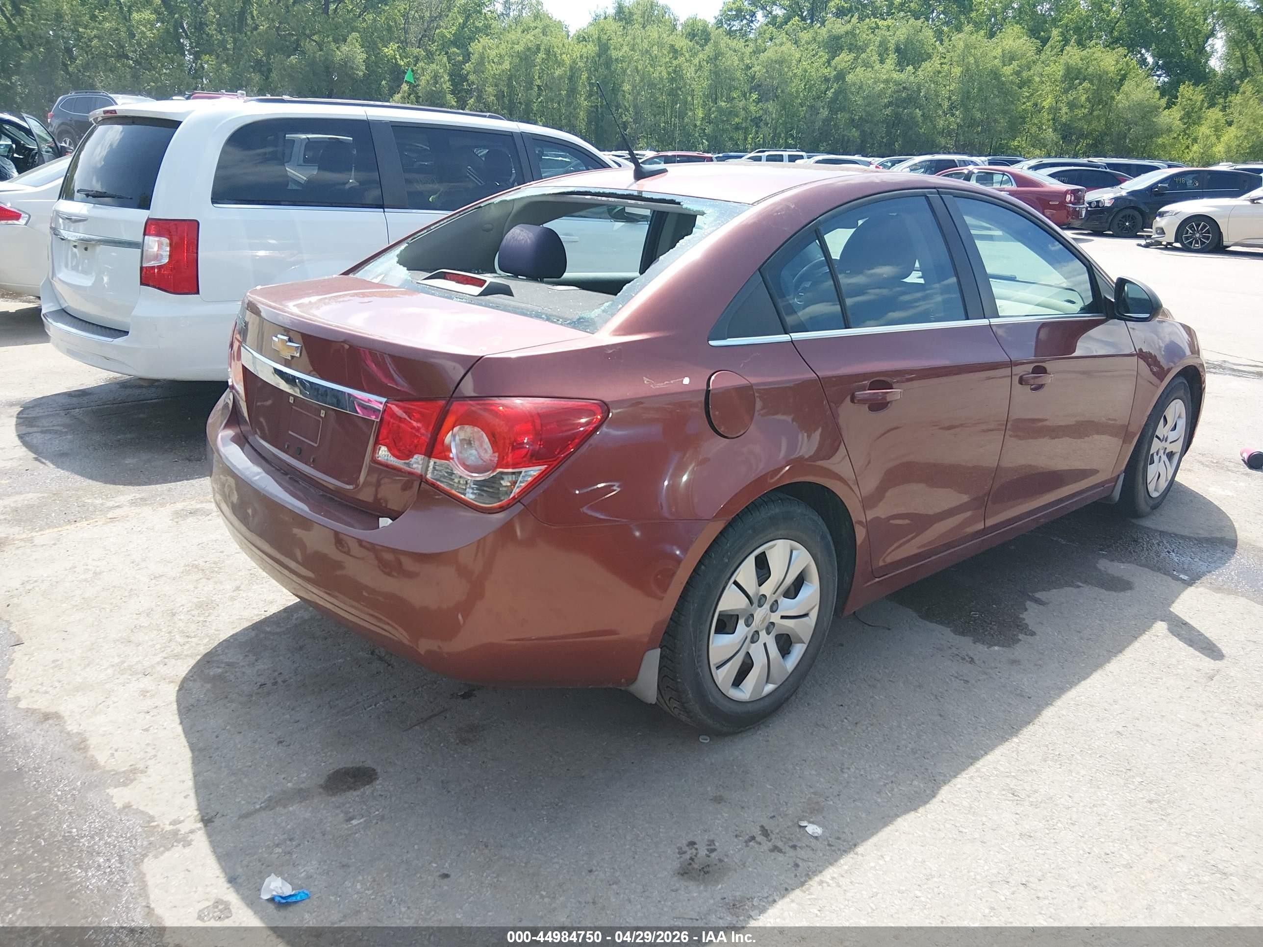 2012 Chevrolet Cruze Ls Maroon vin: 1G1PC5SH6C7348279