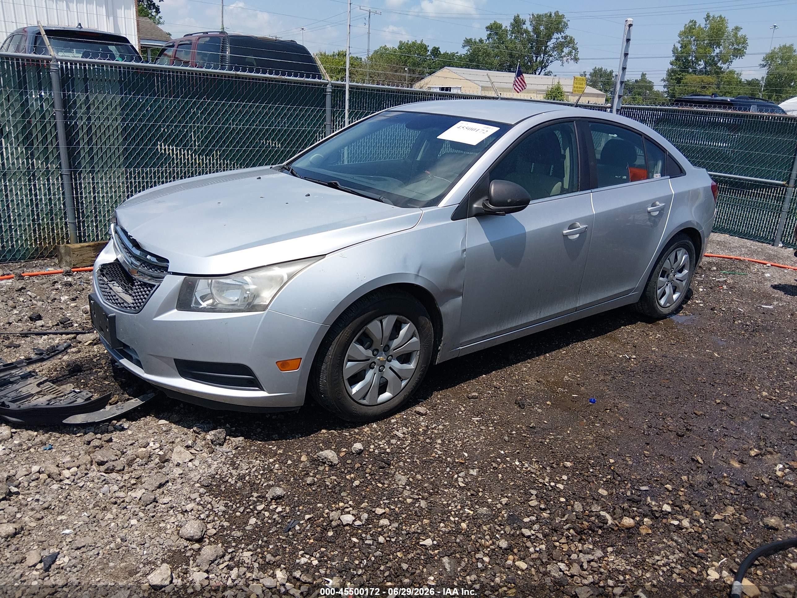 2012 Chevrolet Cruze Ls Silver vin: 1G1PC5SH6C7355412