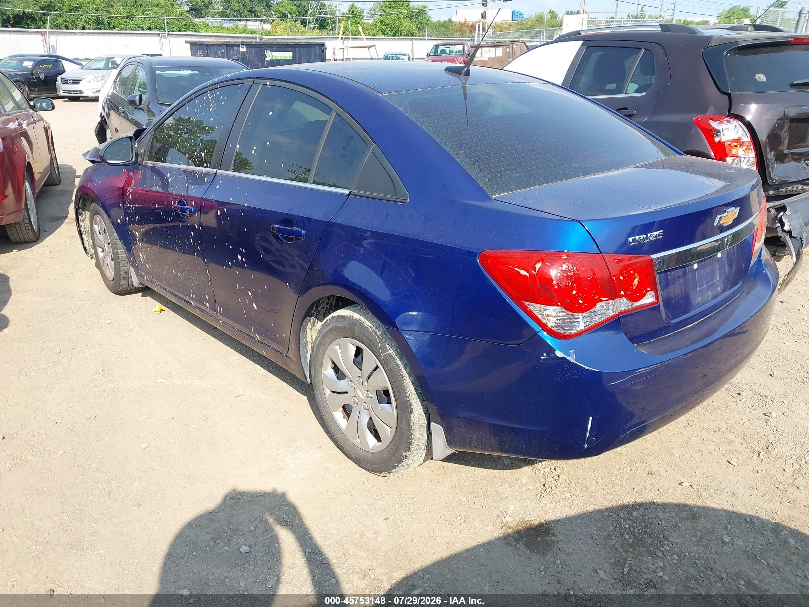 2012 Chevrolet Cruze Ls Blue vin: 1G1PC5SH6C7375496