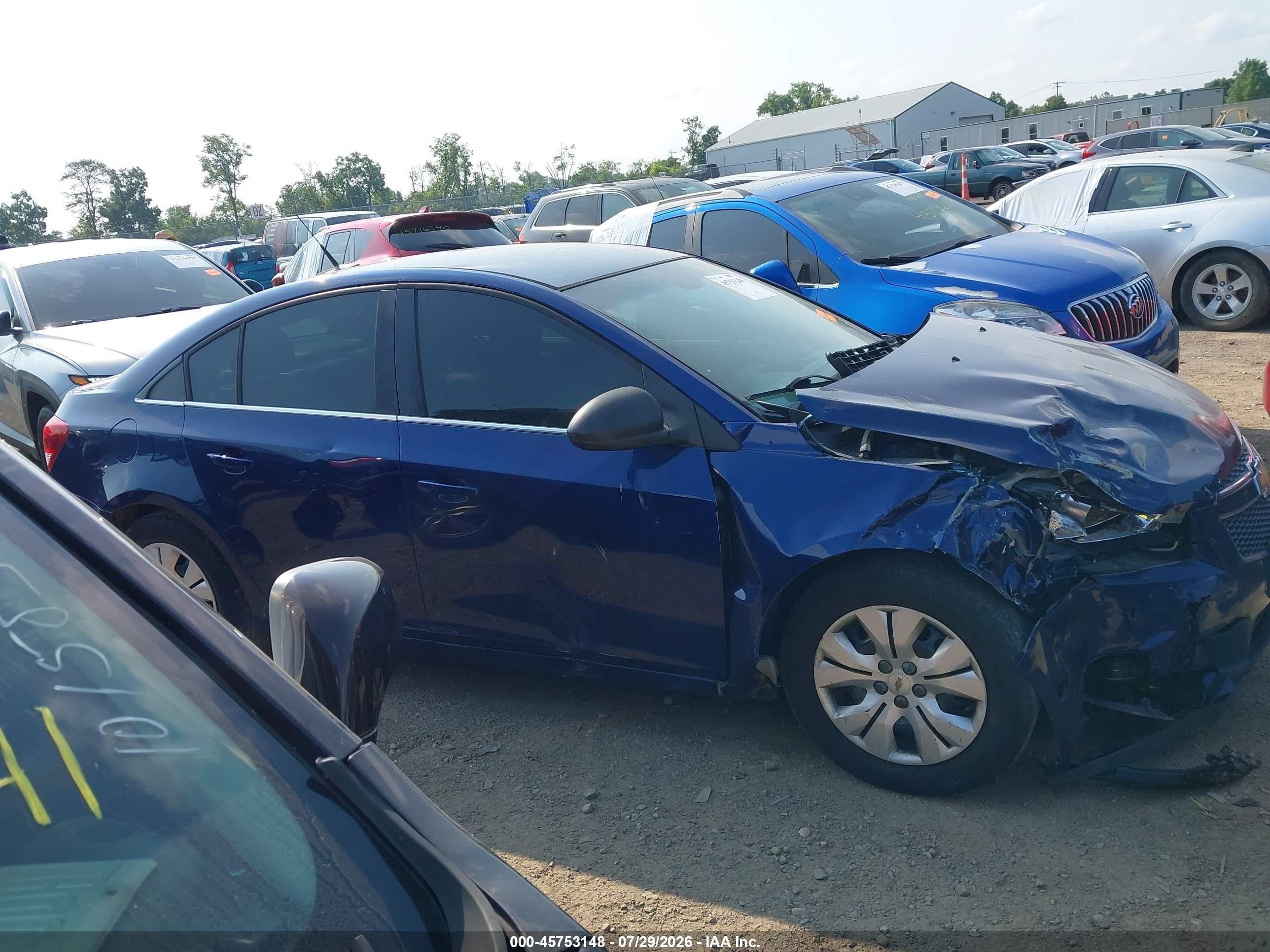 2012 Chevrolet Cruze Ls Blue vin: 1G1PC5SH6C7375496