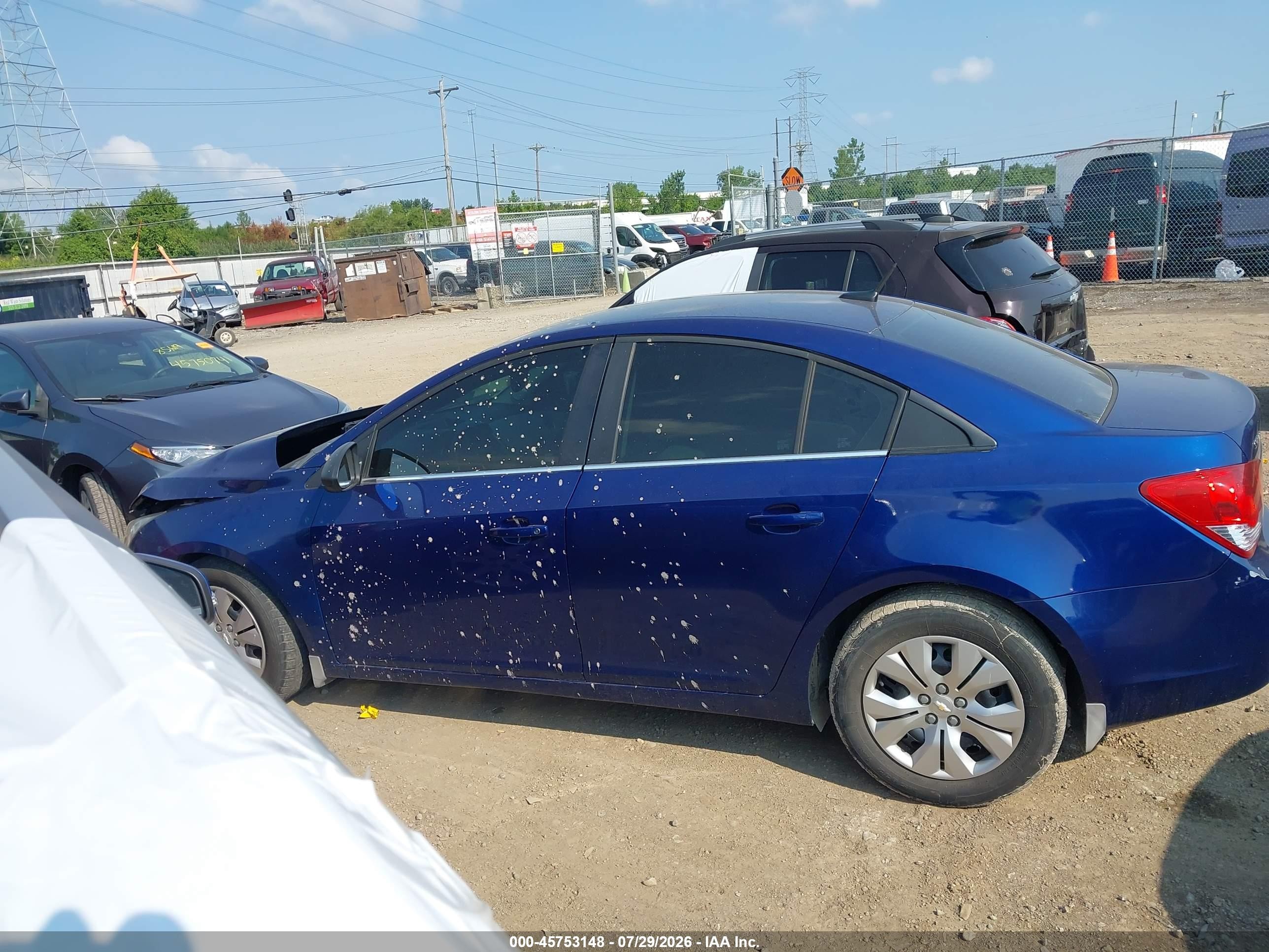 2012 Chevrolet Cruze Ls Blue vin: 1G1PC5SH6C7375496