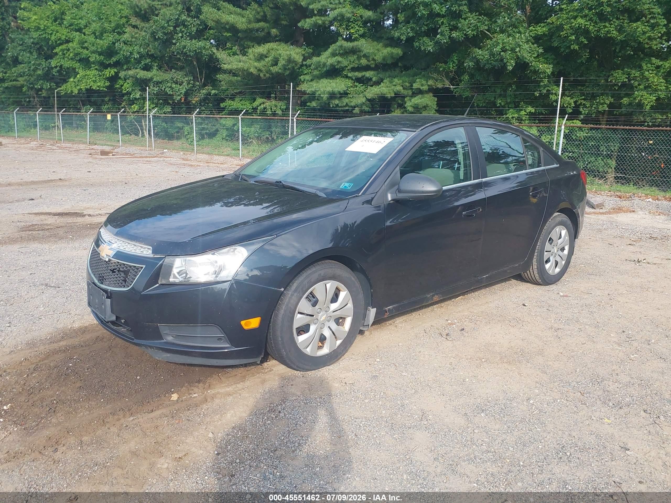 2012 Chevrolet Cruze Ls Black vin: 1G1PC5SH6C7387440
