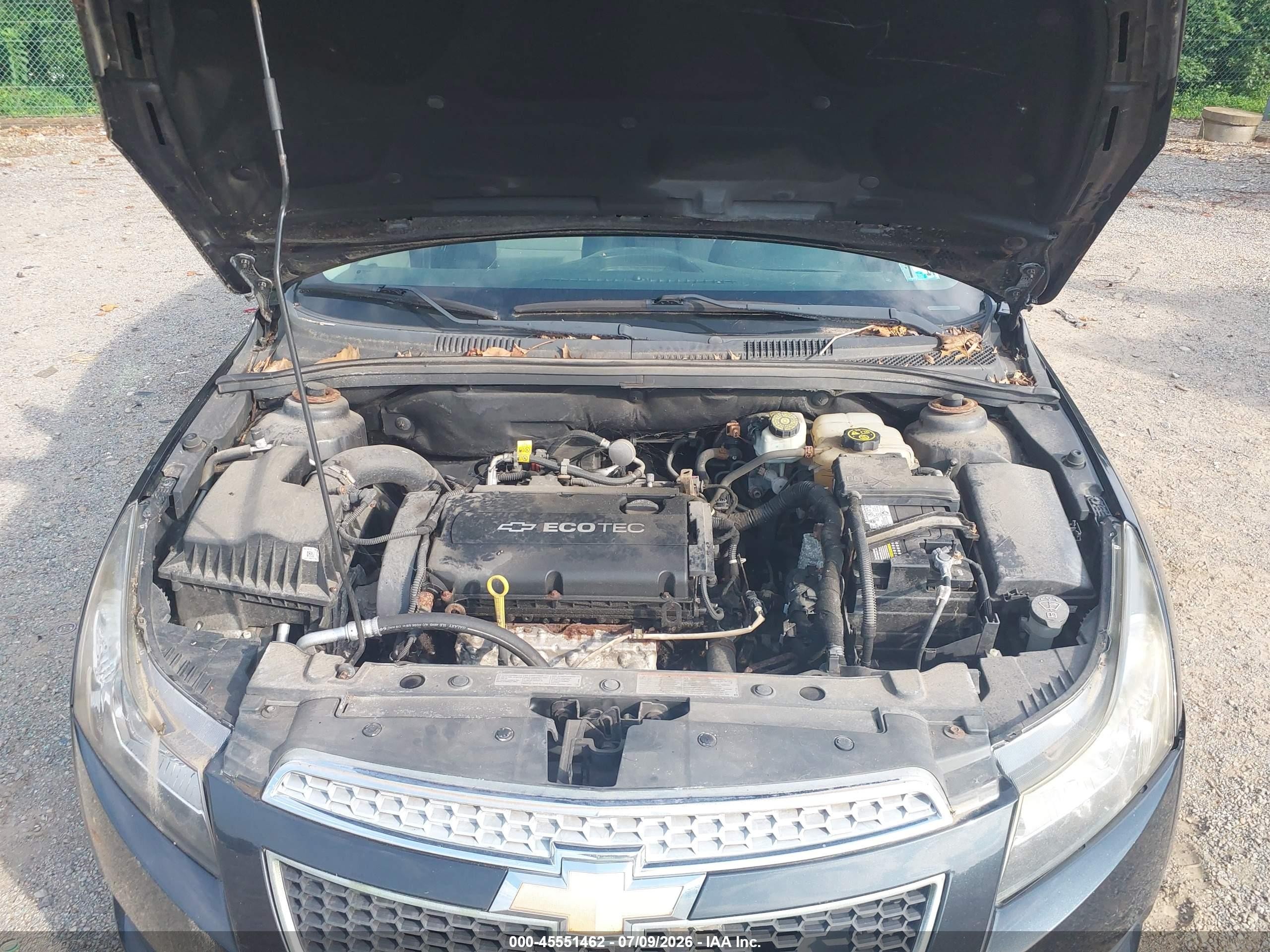 2012 Chevrolet Cruze Ls Black vin: 1G1PC5SH6C7387440