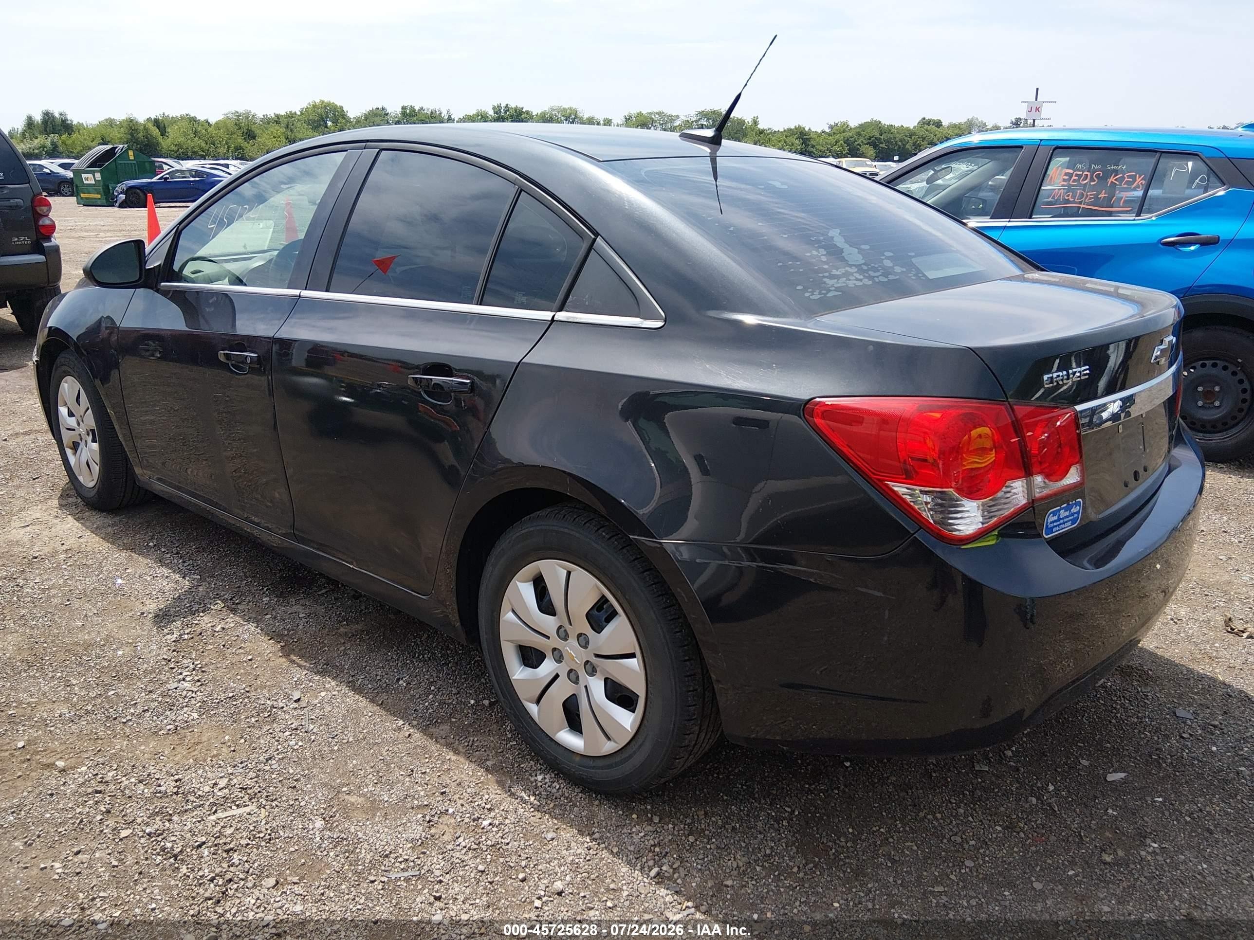 2012 Chevrolet Cruze Ls Black vin: 1G1PC5SH6C7403426