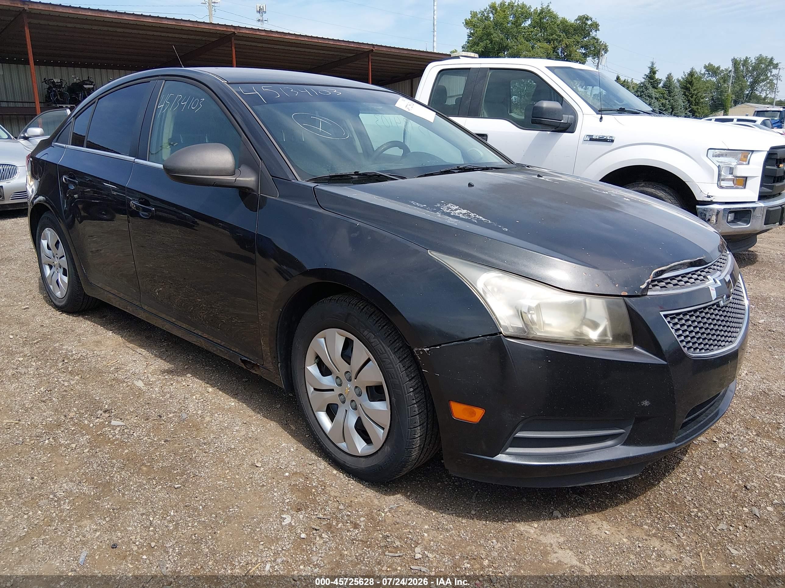 2012 Chevrolet Cruze Ls Black vin: 1G1PC5SH6C7403426