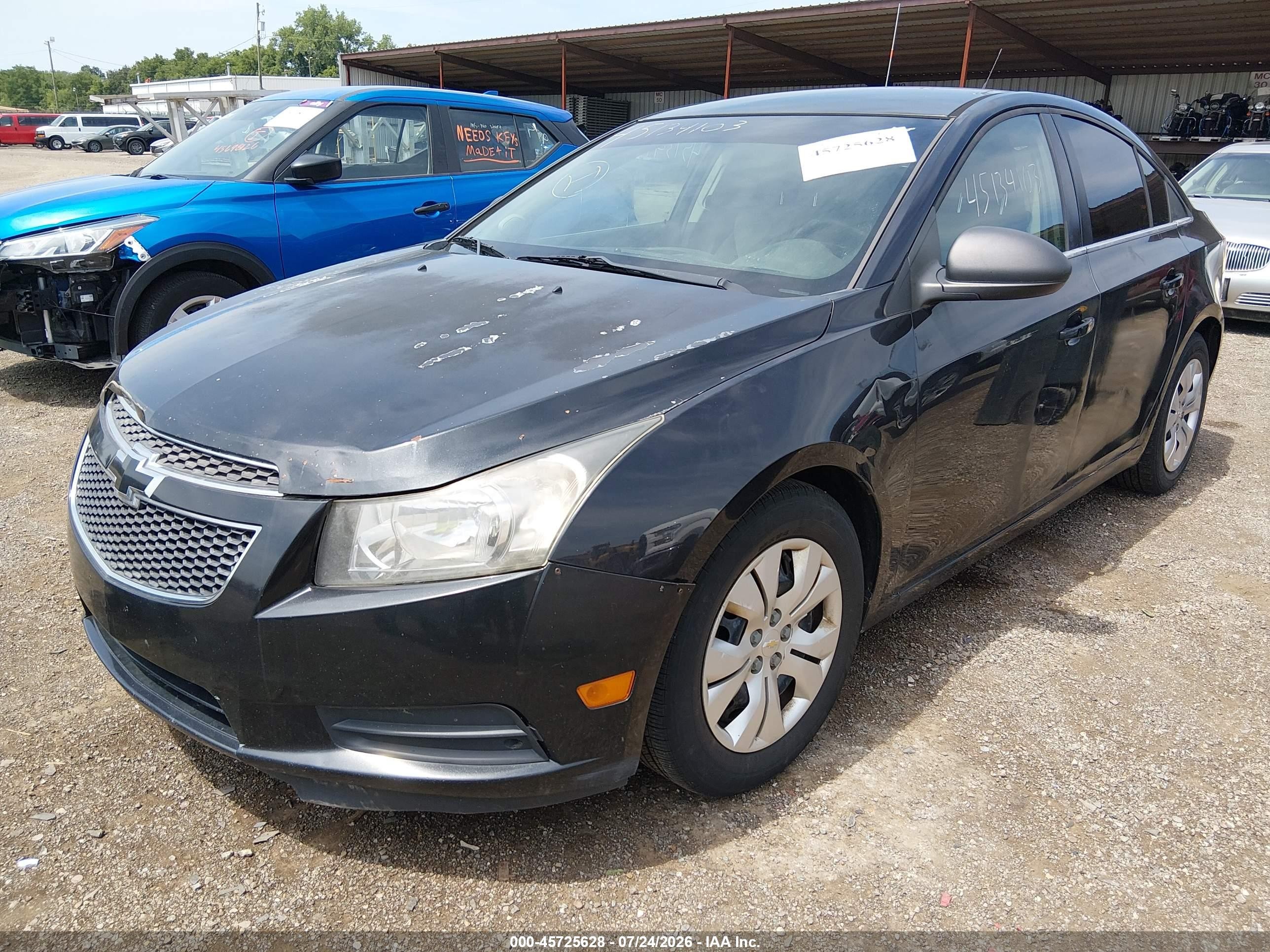 2012 Chevrolet Cruze Ls Black vin: 1G1PC5SH6C7403426