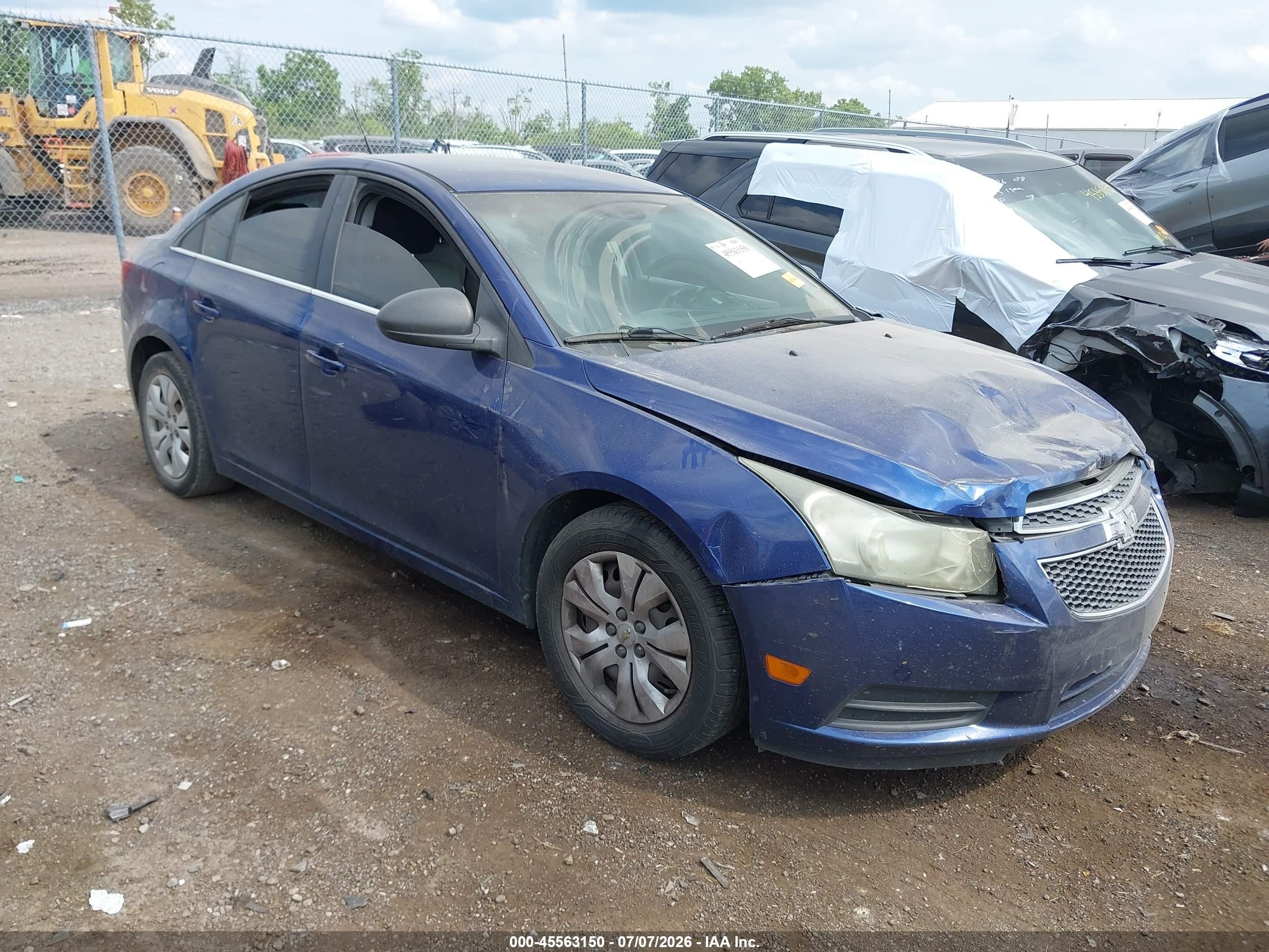 2012 Chevrolet Cruze Ls Blue vin: 1G1PC5SH7C7278517