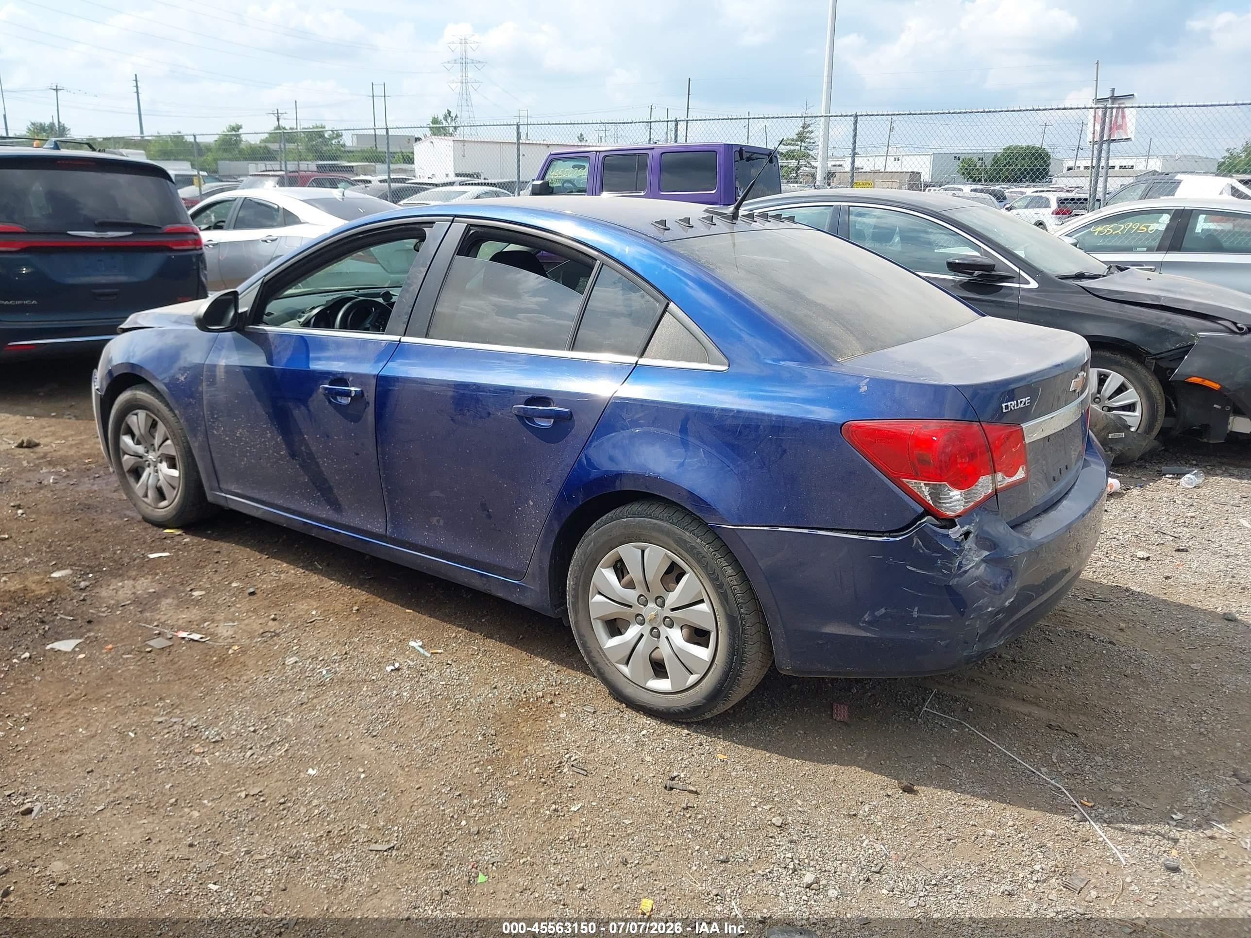 2012 Chevrolet Cruze Ls Blue vin: 1G1PC5SH7C7278517