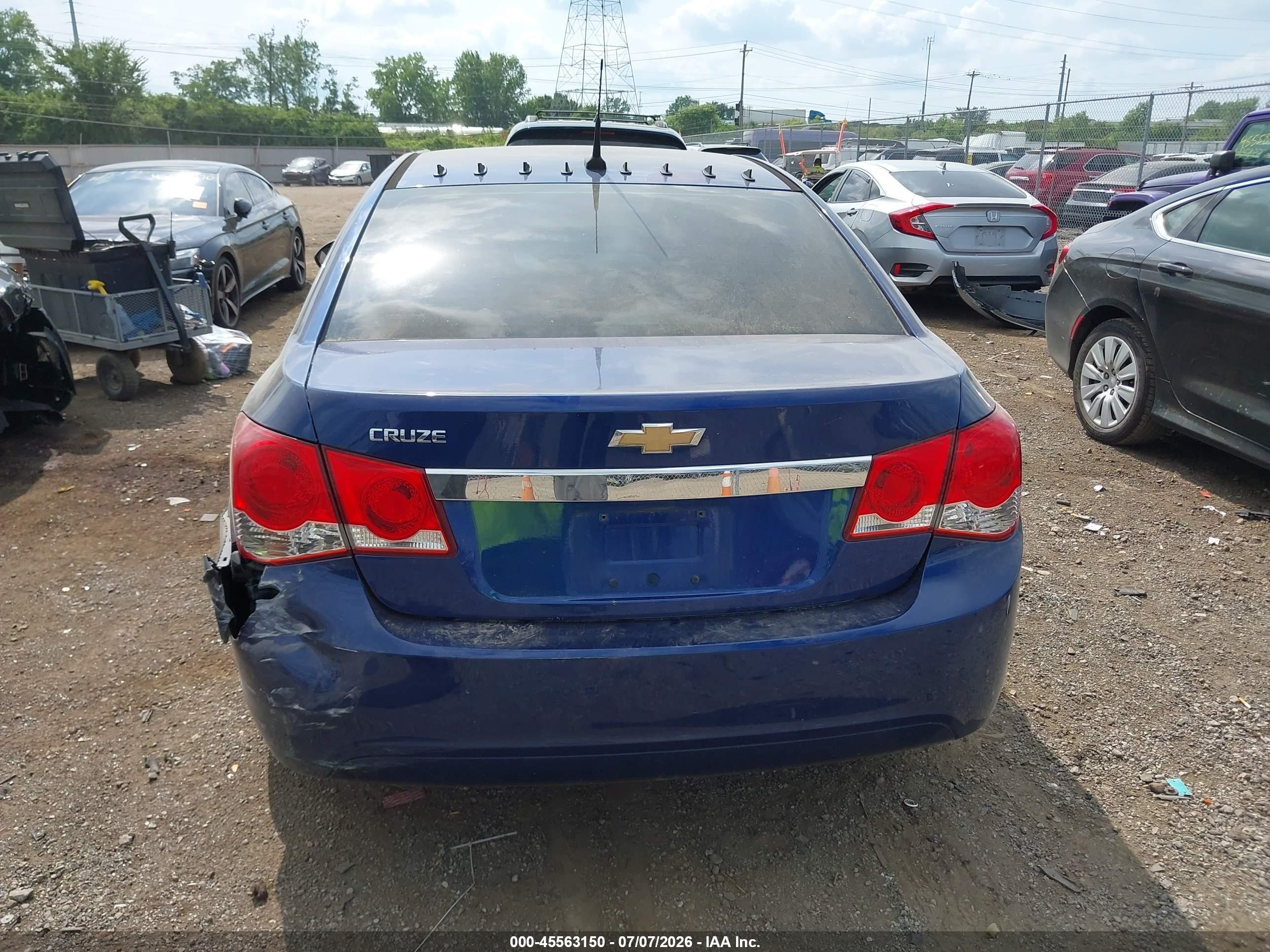 2012 Chevrolet Cruze Ls Blue vin: 1G1PC5SH7C7278517