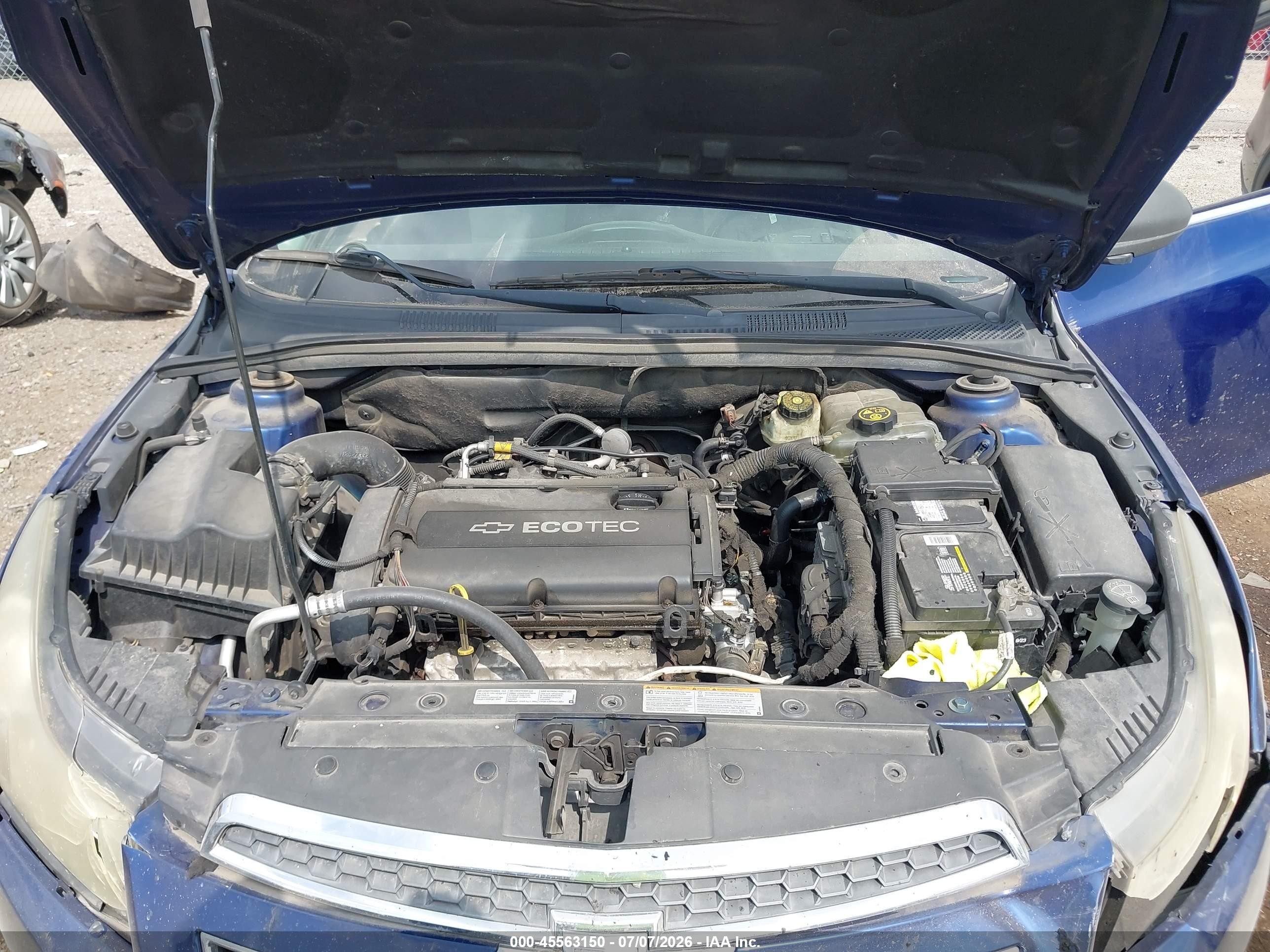 2012 Chevrolet Cruze Ls Blue vin: 1G1PC5SH7C7278517