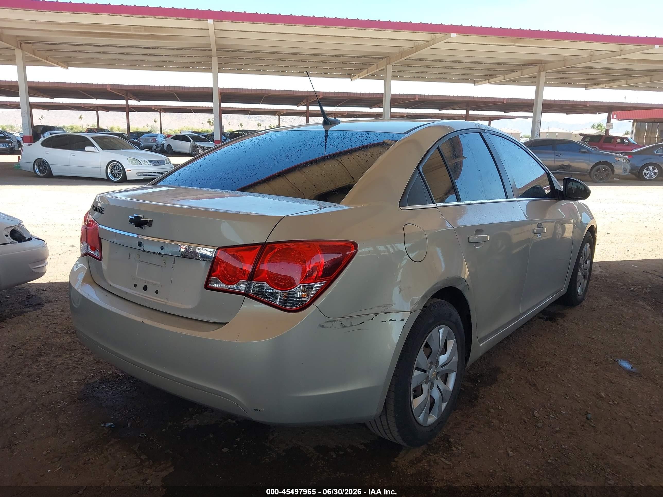 2012 Chevrolet Cruze Ls Желто-коричневый vin: 1G1PC5SH8C7105086