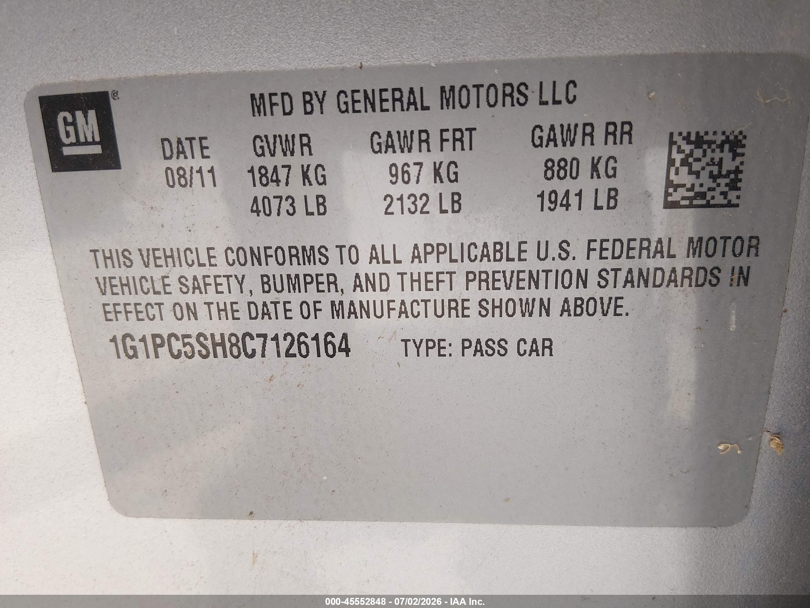 2012 Chevrolet Cruze Ls Silver vin: 1G1PC5SH8C7126164