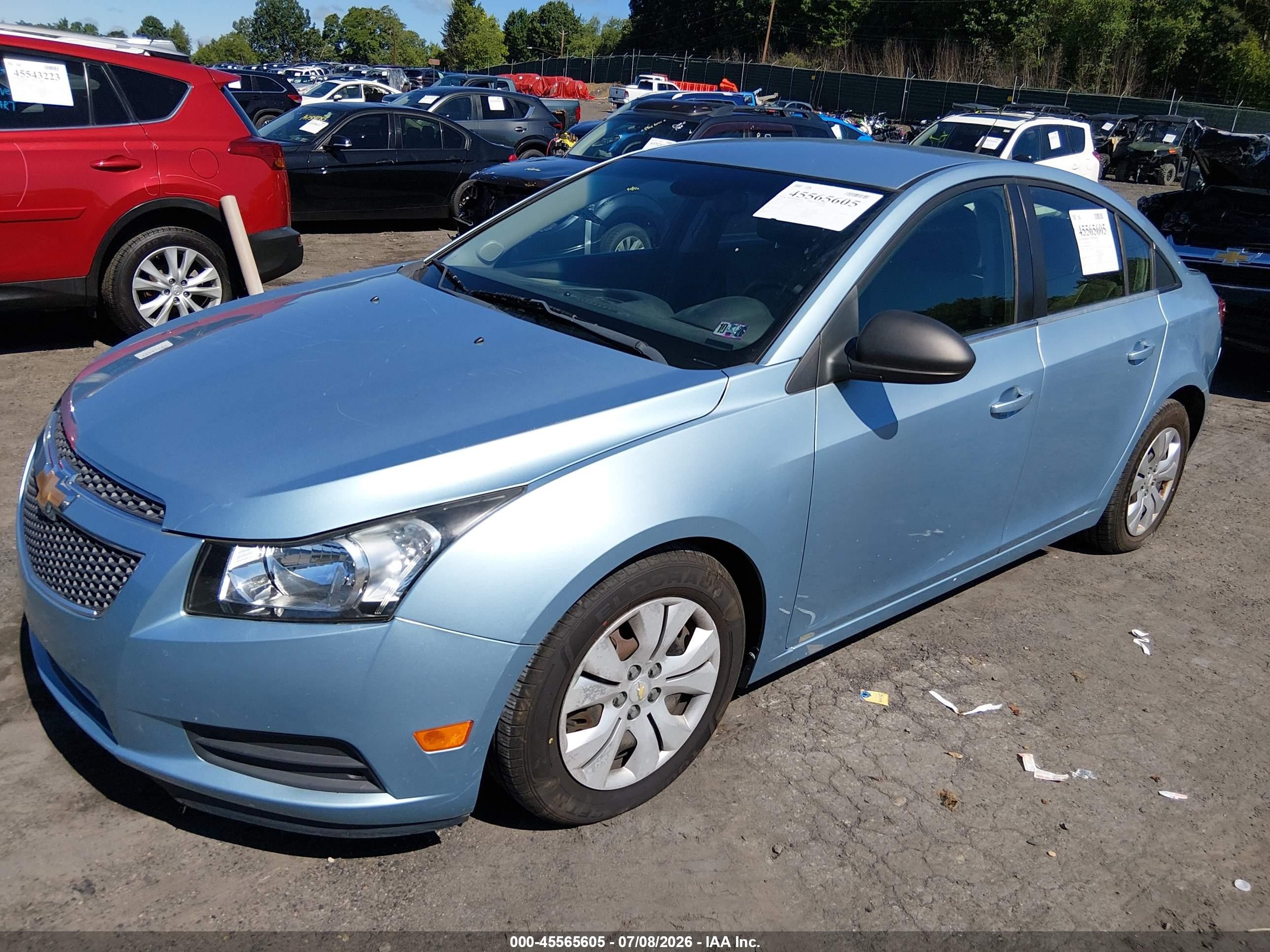 2012 Chevrolet Cruze Ls Blue vin: 1G1PC5SH8C7174098