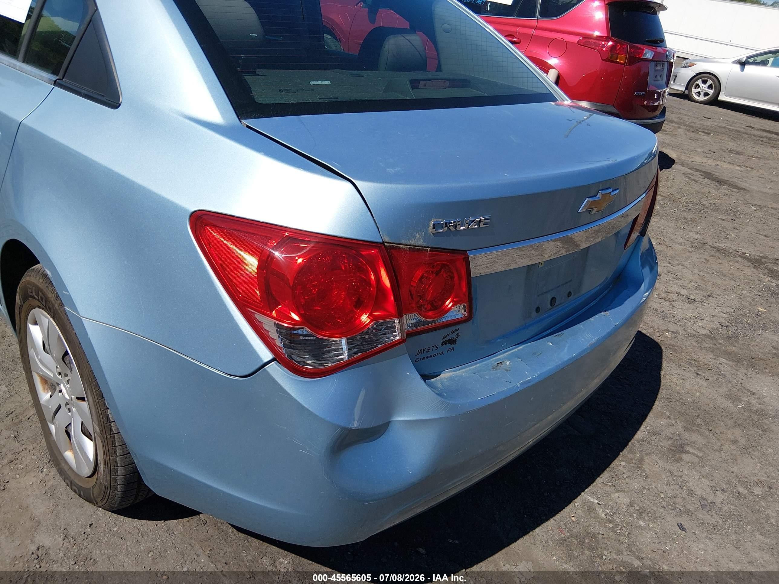 2012 Chevrolet Cruze Ls Blue vin: 1G1PC5SH8C7174098