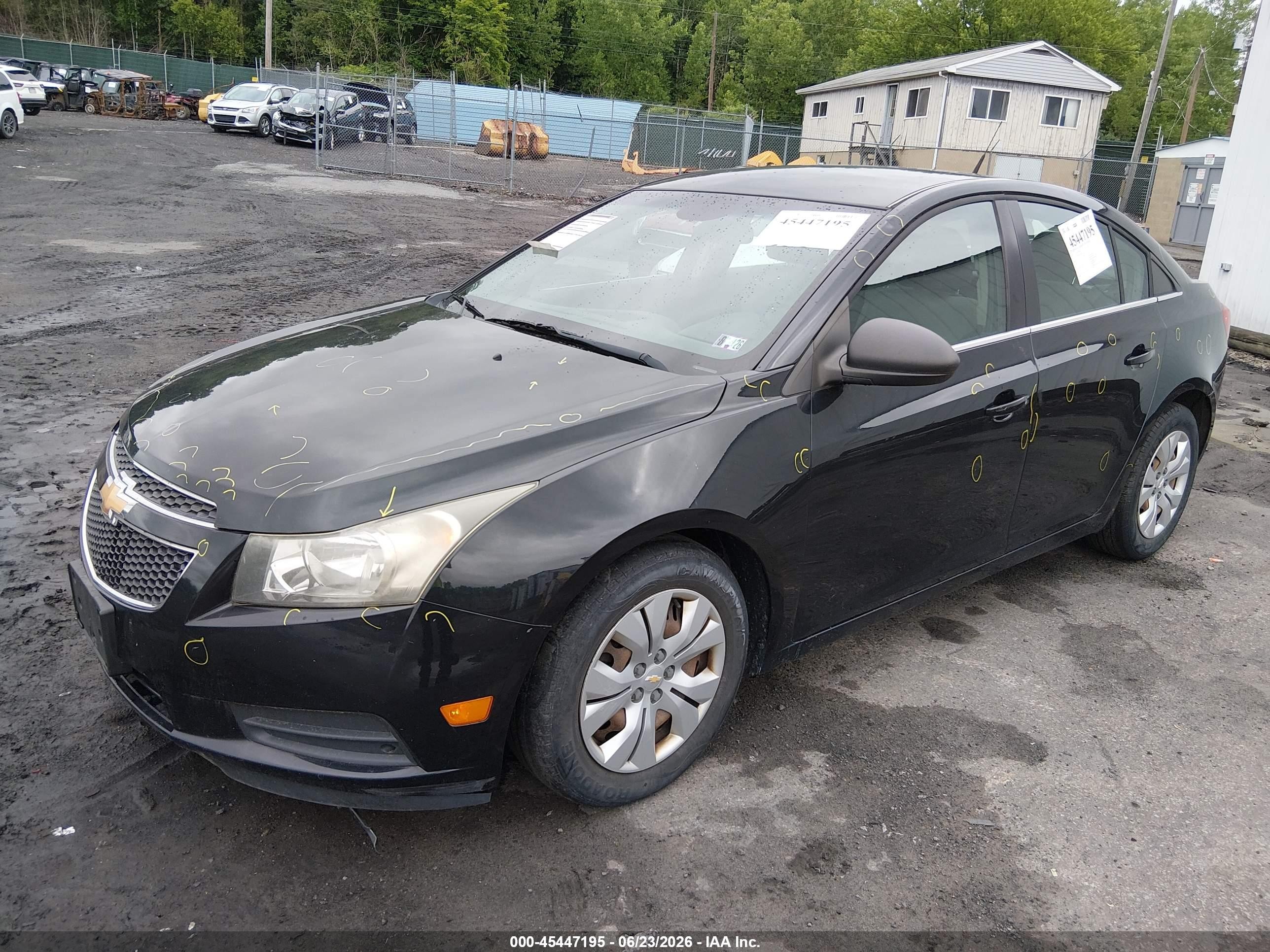 2012 Chevrolet Cruze Ls Black vin: 1G1PC5SH8C7321861