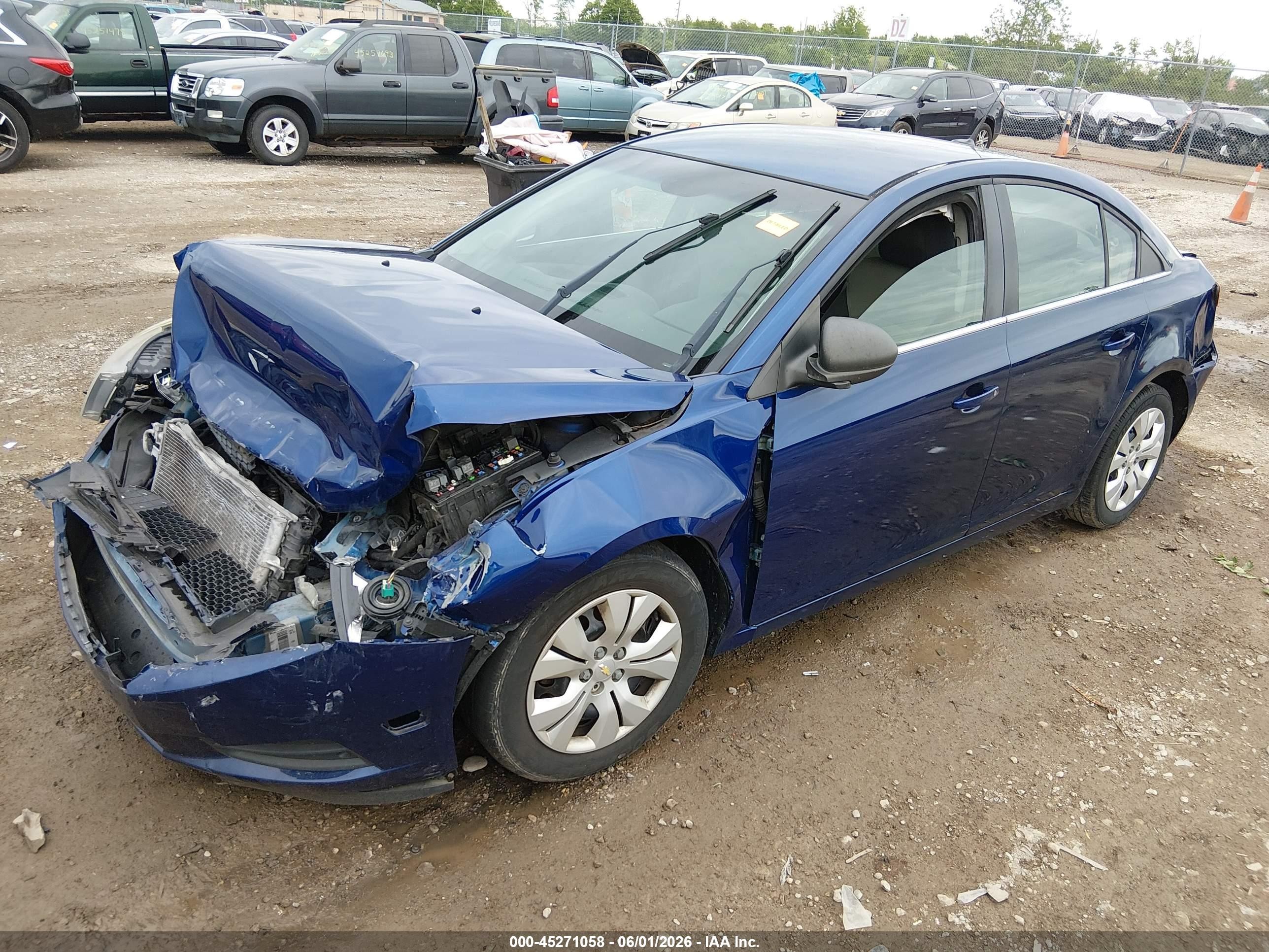 2012 Chevrolet Cruze Ls Blue vin: 1G1PC5SH8C7347800