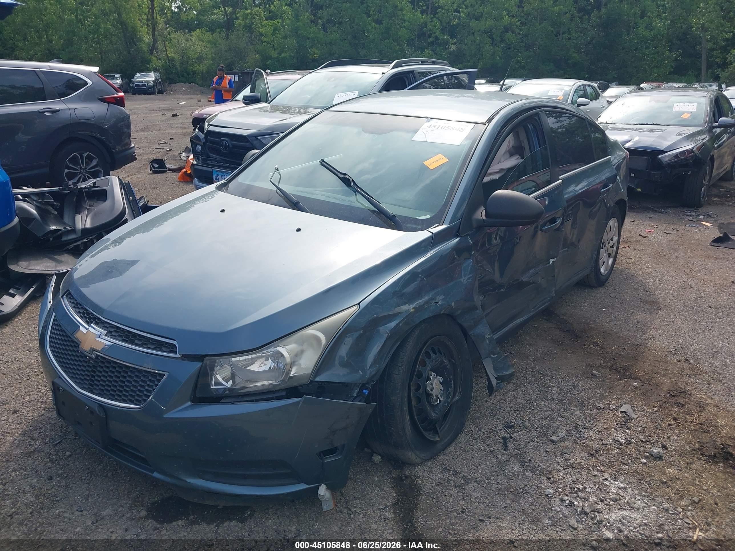 2012 Chevrolet Cruze Ls Blue vin: 1G1PC5SH8C7366525