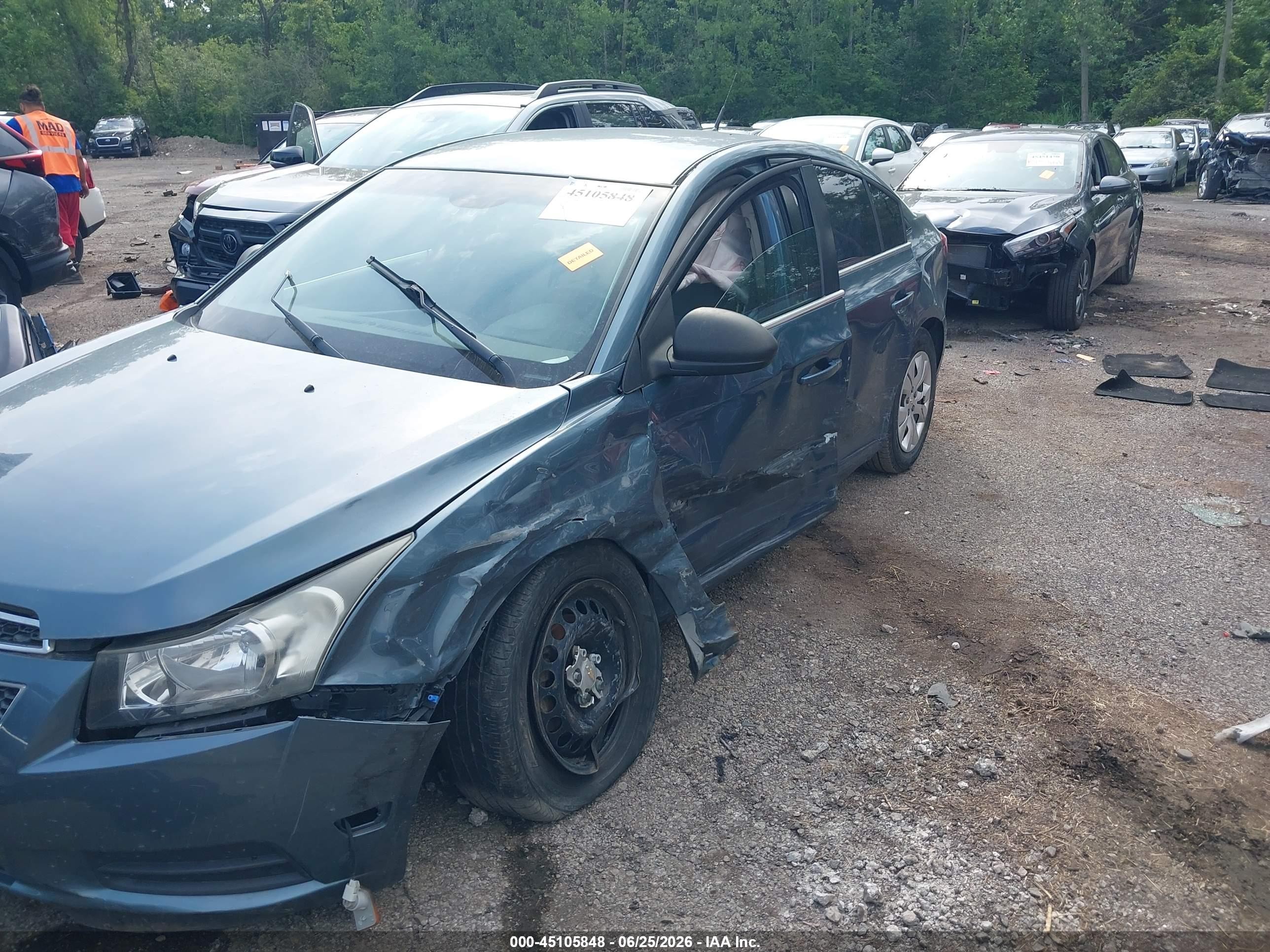 2012 Chevrolet Cruze Ls Blue vin: 1G1PC5SH8C7366525