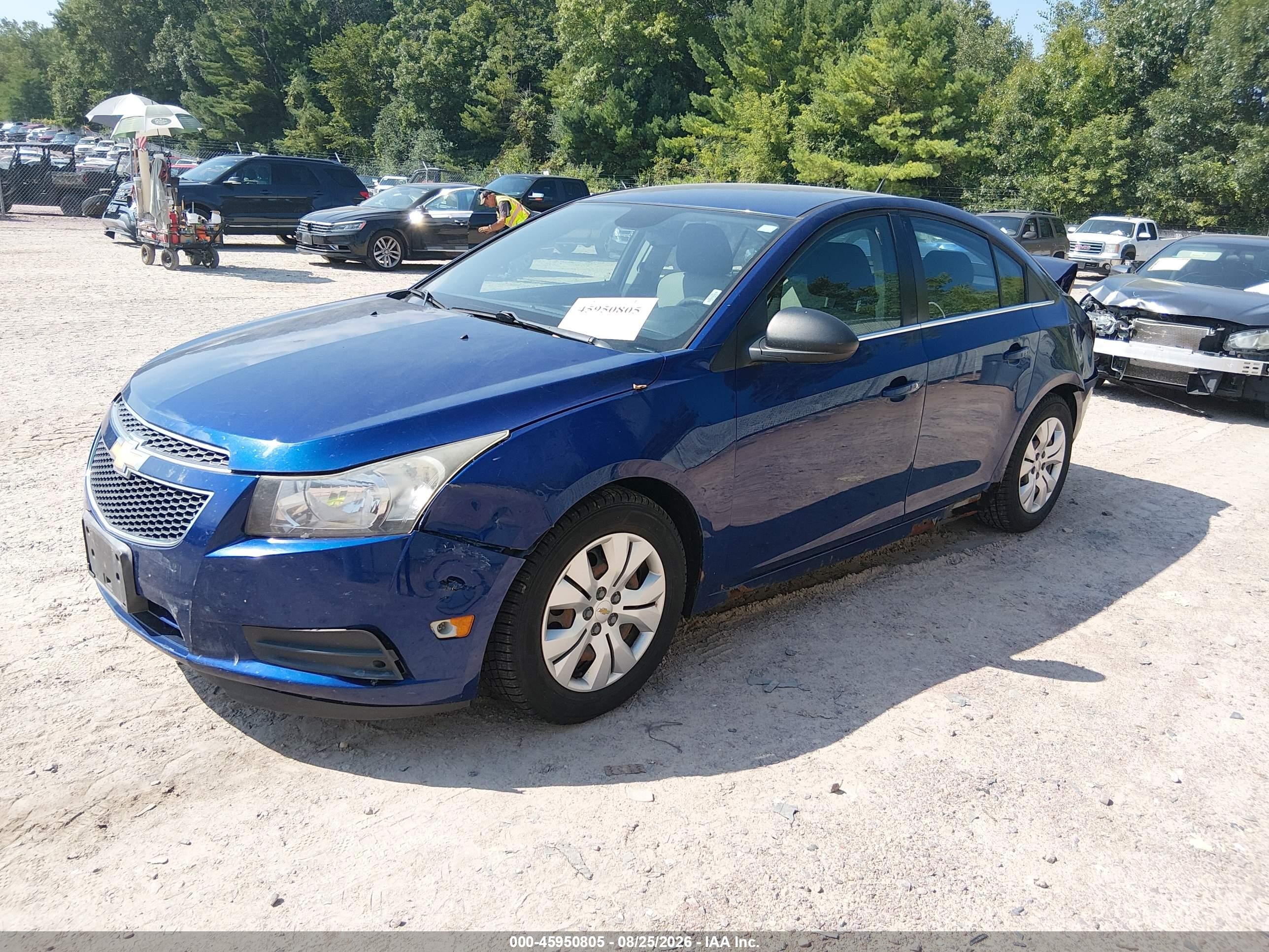 2012 Chevrolet Cruze Ls Blue vin: 1G1PC5SH8C7386676