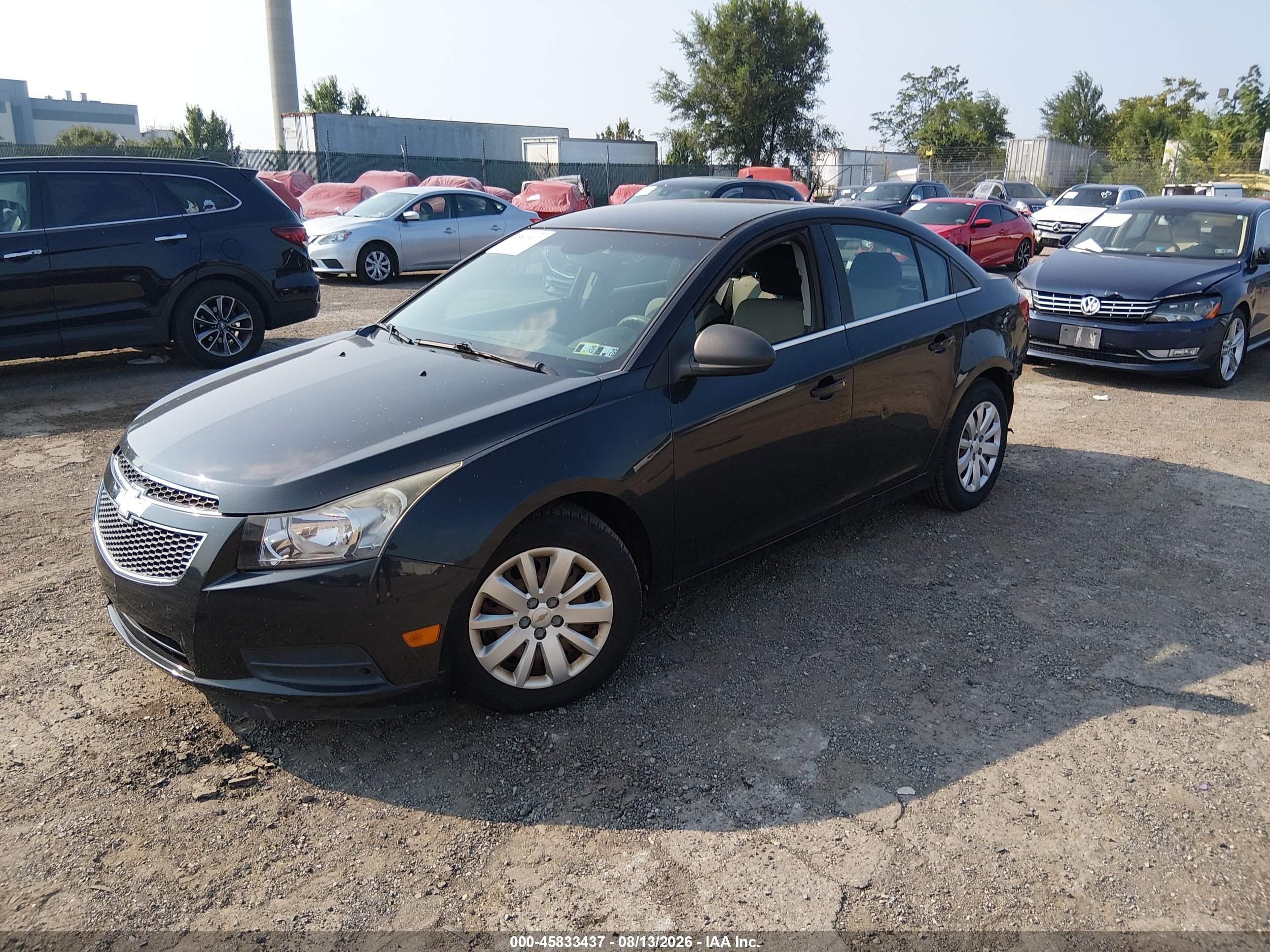 2011 Chevrolet Cruze Ls Black vin: 1G1PC5SH9B7197713
