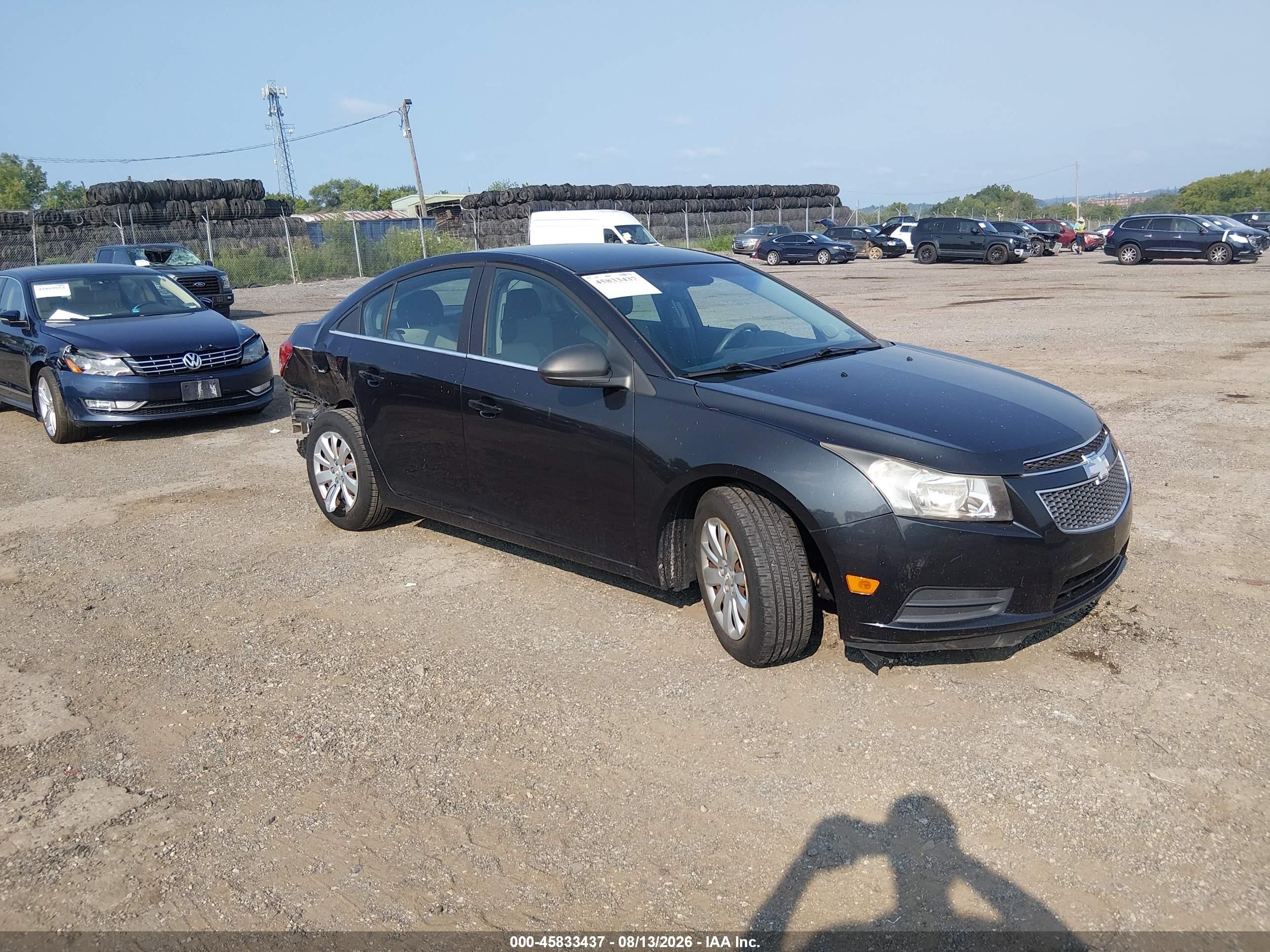 2011 Chevrolet Cruze Ls Black vin: 1G1PC5SH9B7197713