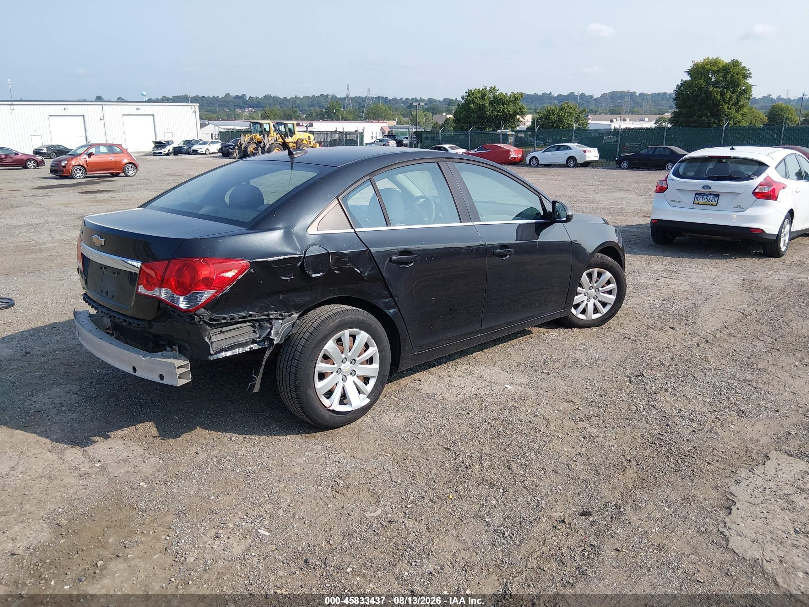2011 Chevrolet Cruze Ls Black vin: 1G1PC5SH9B7197713
