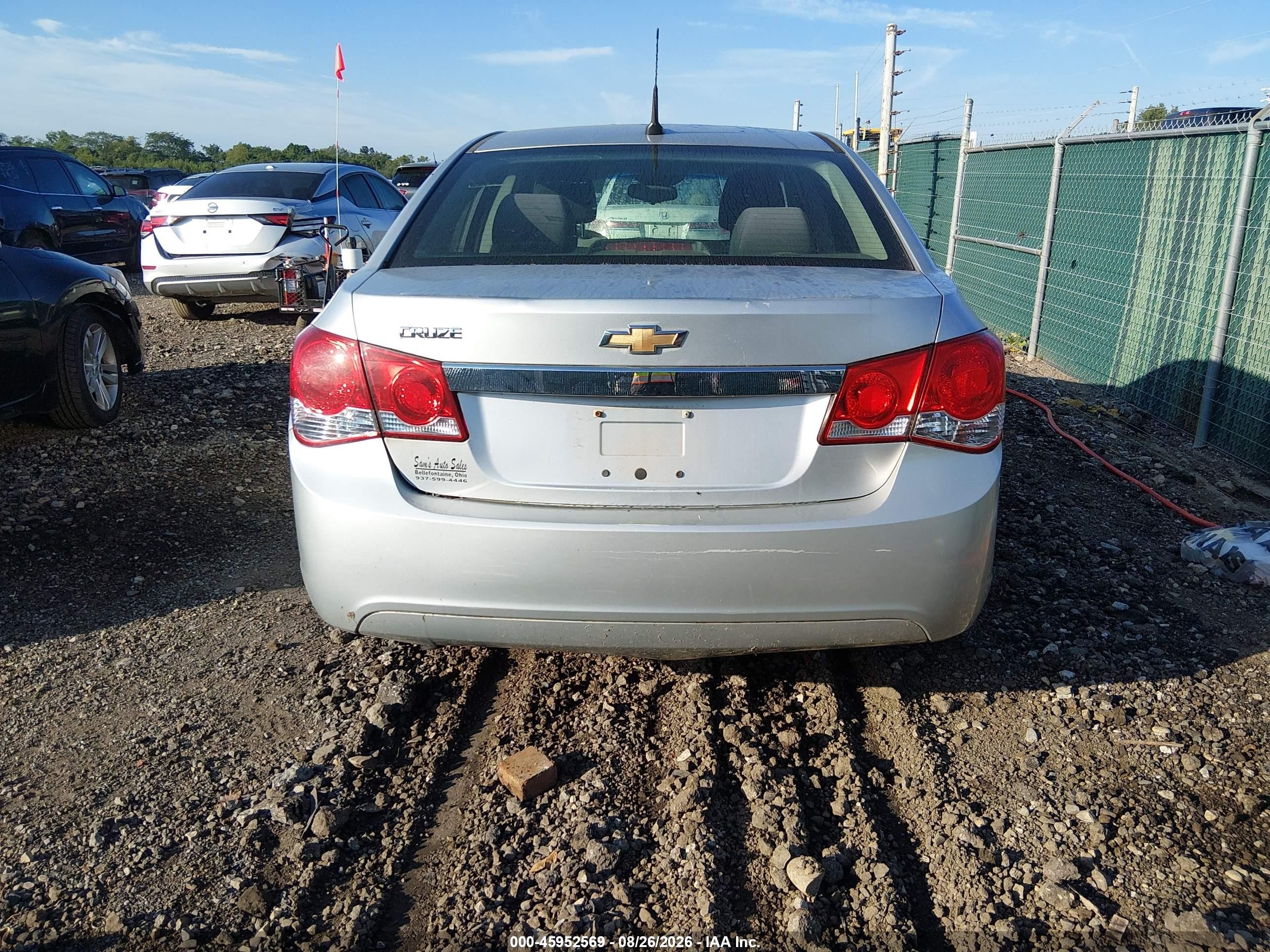 2011 Chevrolet Cruze Ls Silver vin: 1G1PC5SH9B7245386