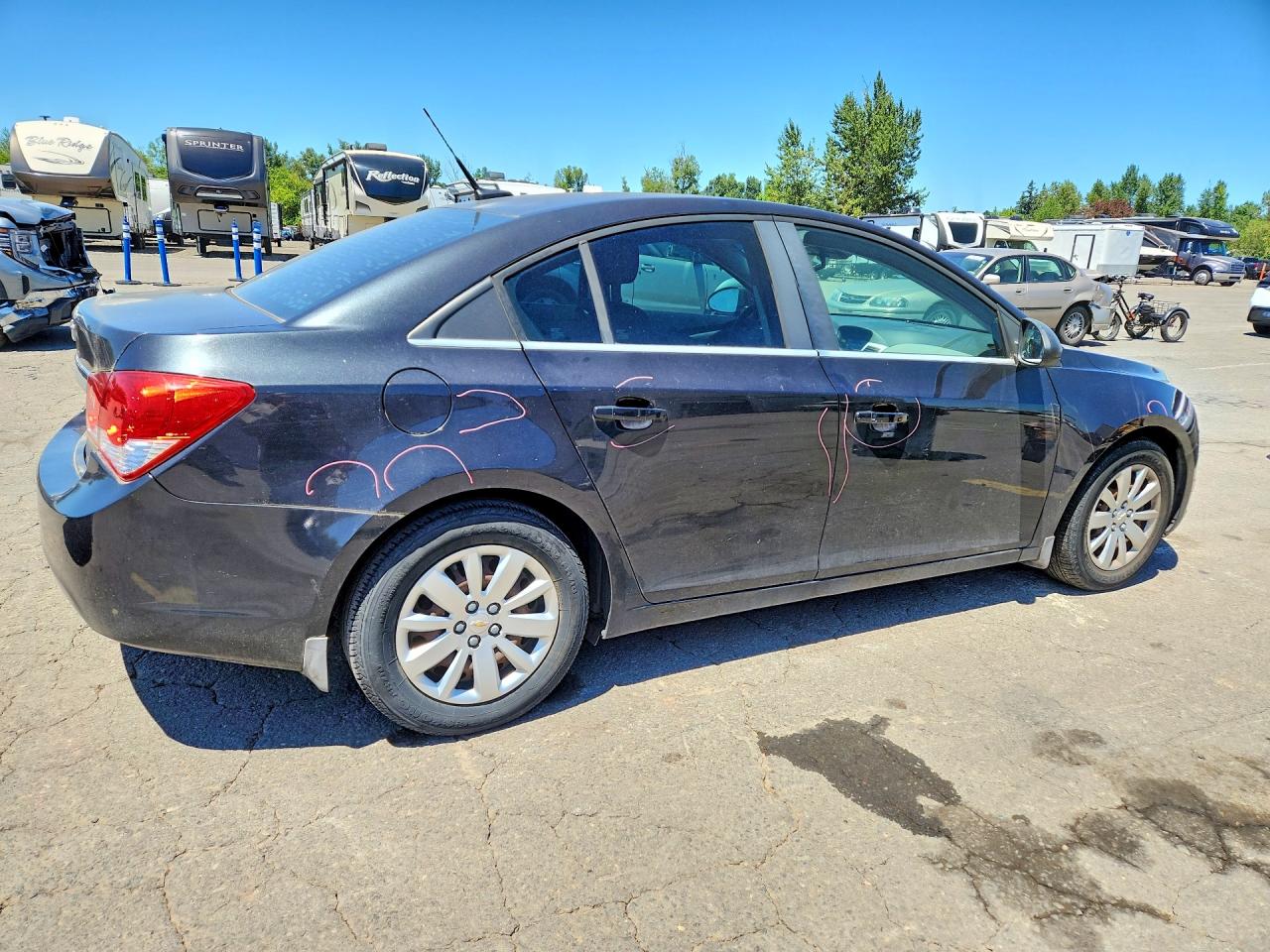 2011 Chevrolet Cruze Ls Black vin: 1G1PC5SHXB7237720