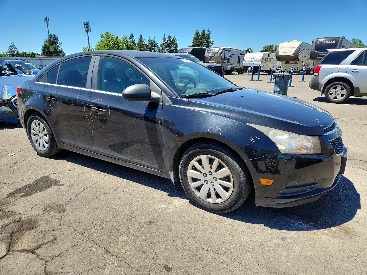 2011 Chevrolet Cruze Ls Black vin: 1G1PC5SHXB7237720