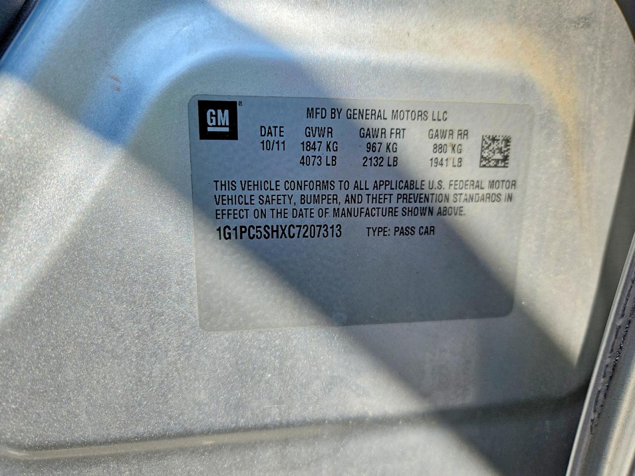 2012 Chevrolet Cruze Ls Silver vin: 1G1PC5SHXC7207313