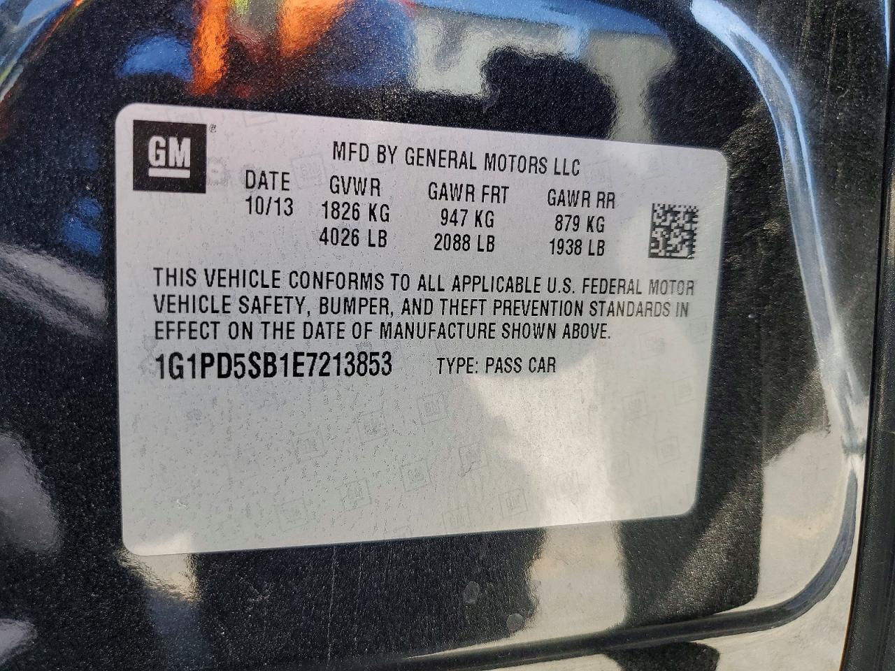 2014 Chevrolet Cruze Lt Черный vin: 1G1PD5SB1E7213853