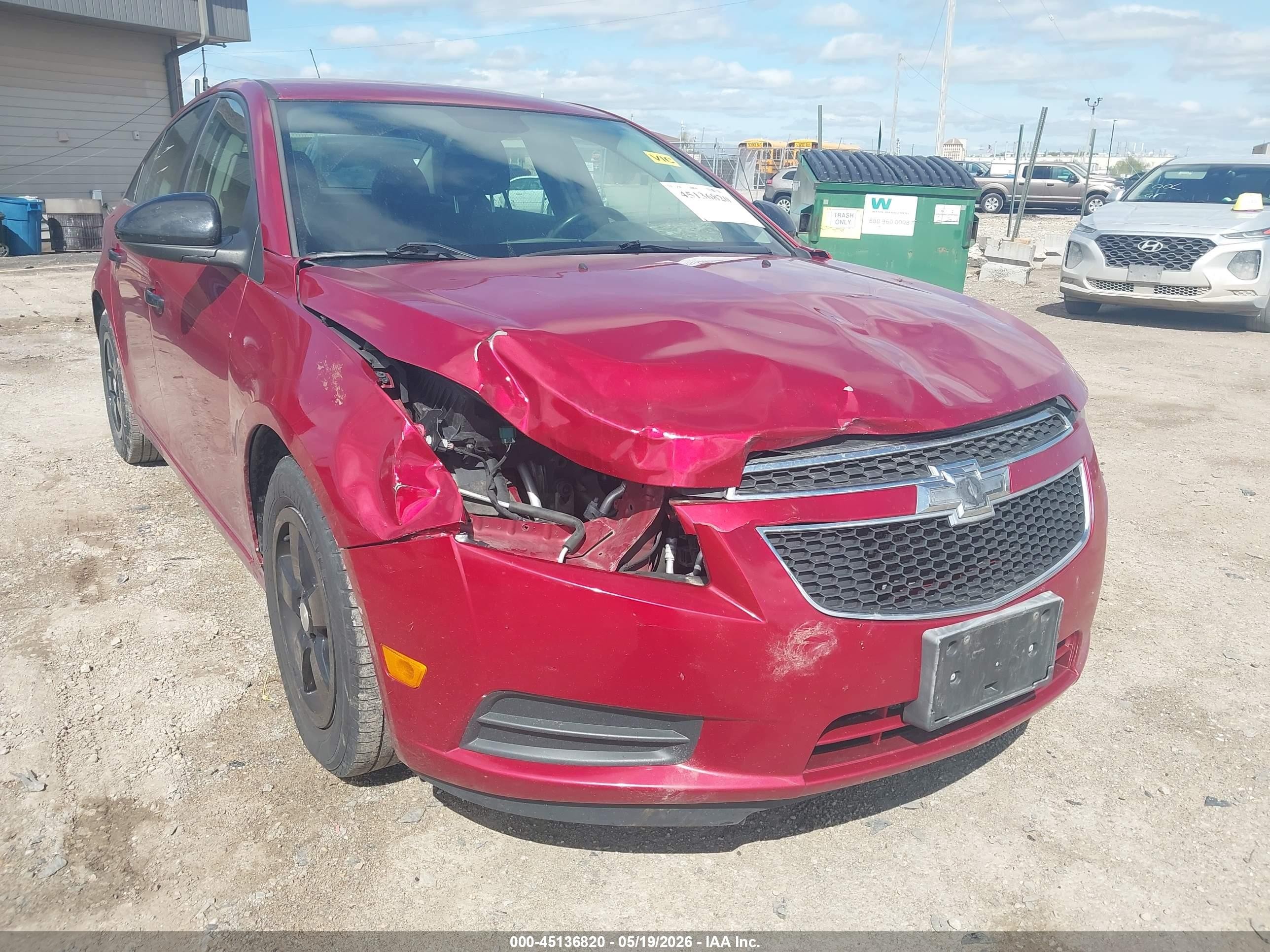 2014 Chevrolet Cruze 1lt Manual Red vin: 1G1PD5SB8E7449884
