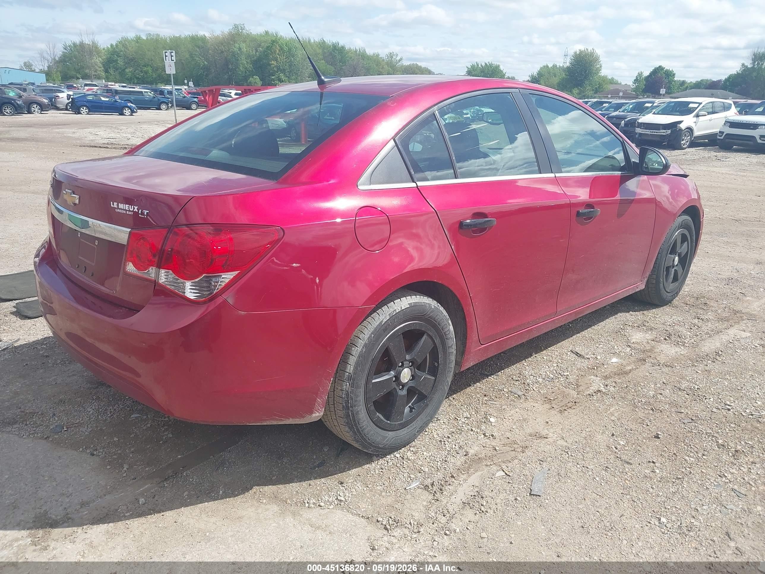 2014 Chevrolet Cruze 1lt Manual Red vin: 1G1PD5SB8E7449884