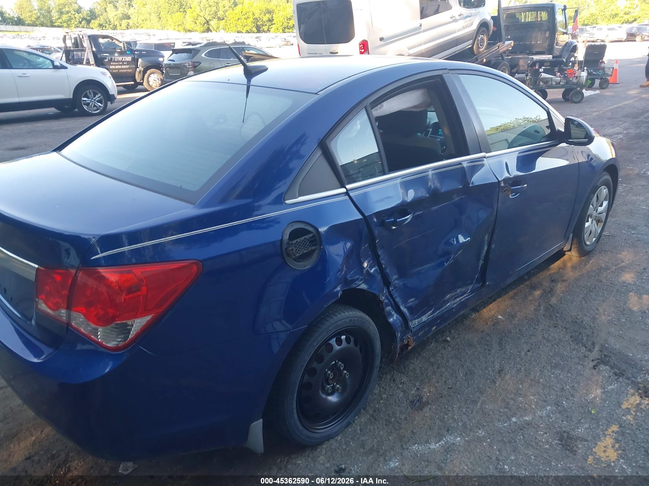 2012 Chevrolet Cruze Ls Blue vin: 1G1PD5SH1C7150254