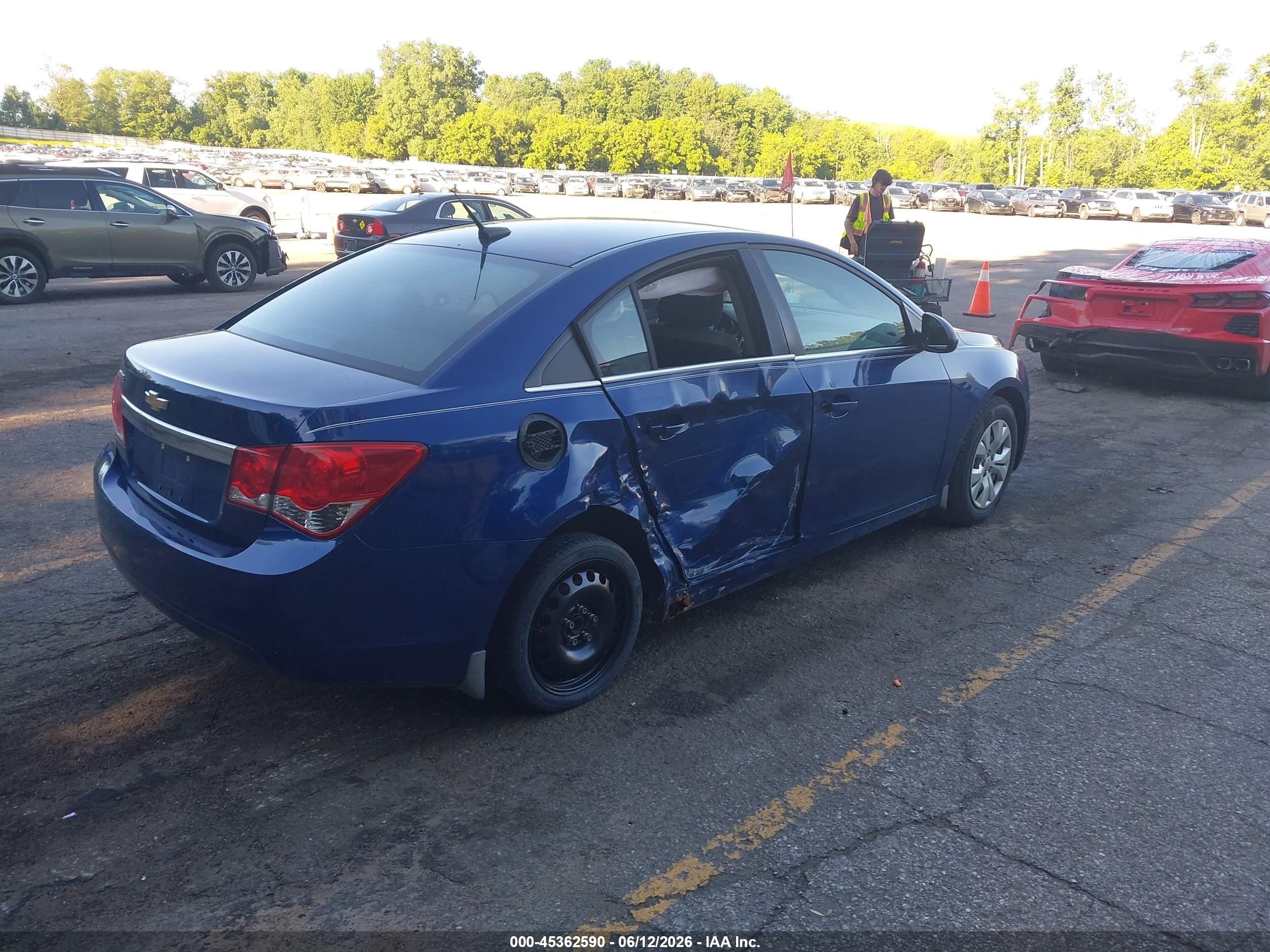 2012 Chevrolet Cruze Ls Blue vin: 1G1PD5SH1C7150254