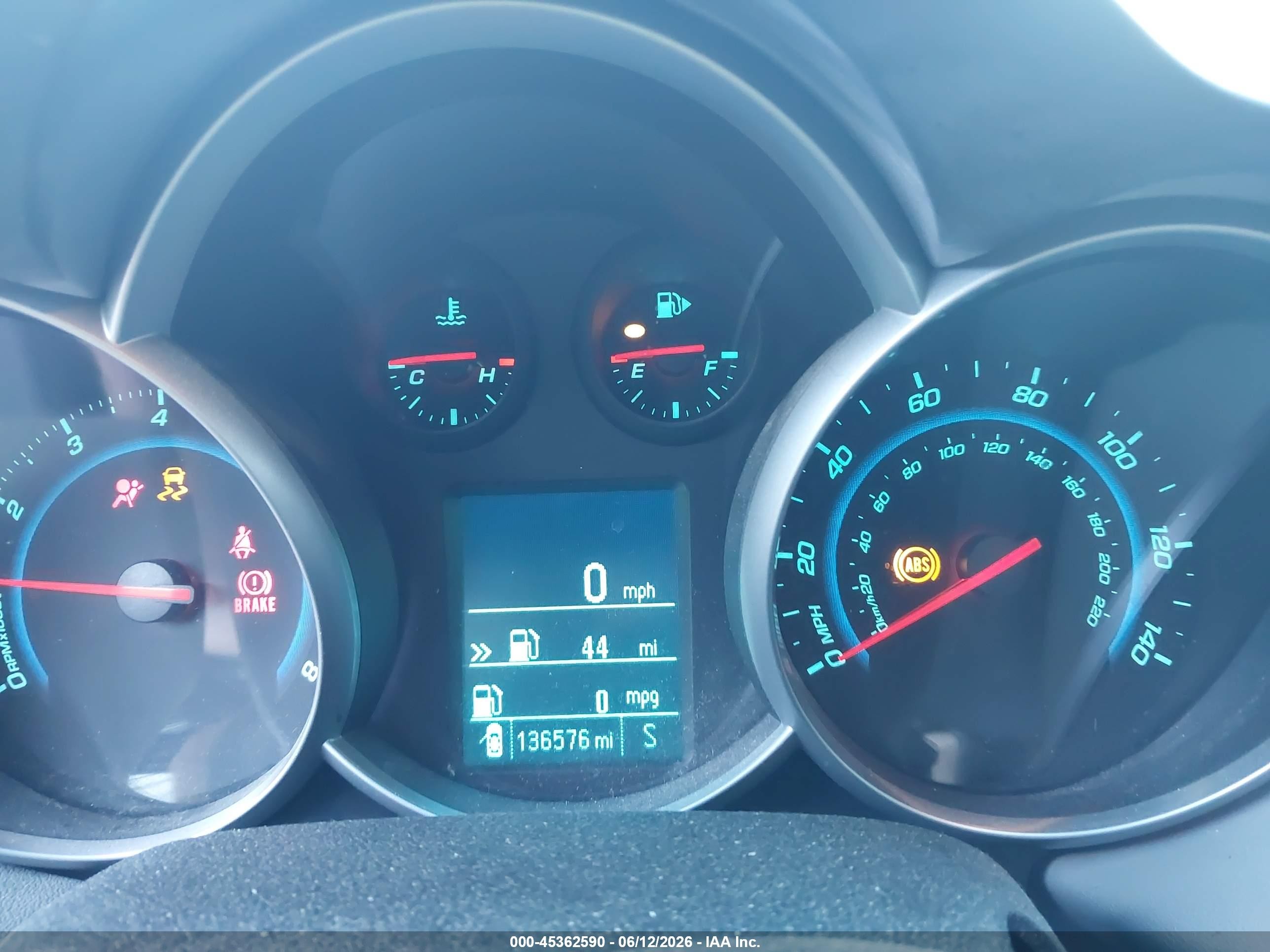 2012 Chevrolet Cruze Ls Blue vin: 1G1PD5SH1C7150254