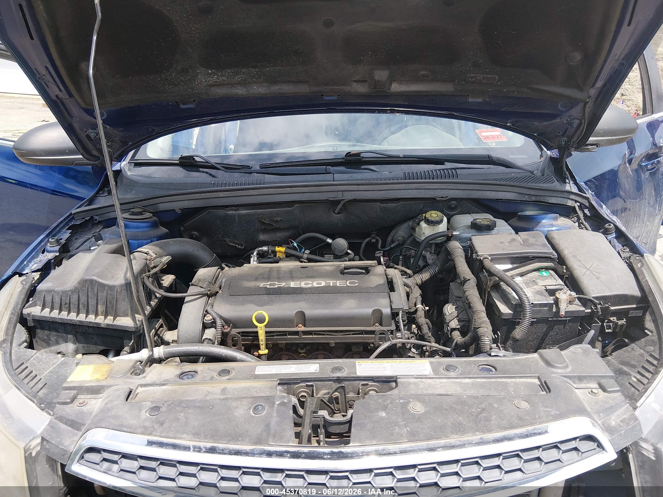 2012 Chevrolet Cruze Ls Blue vin: 1G1PD5SH3C7147601