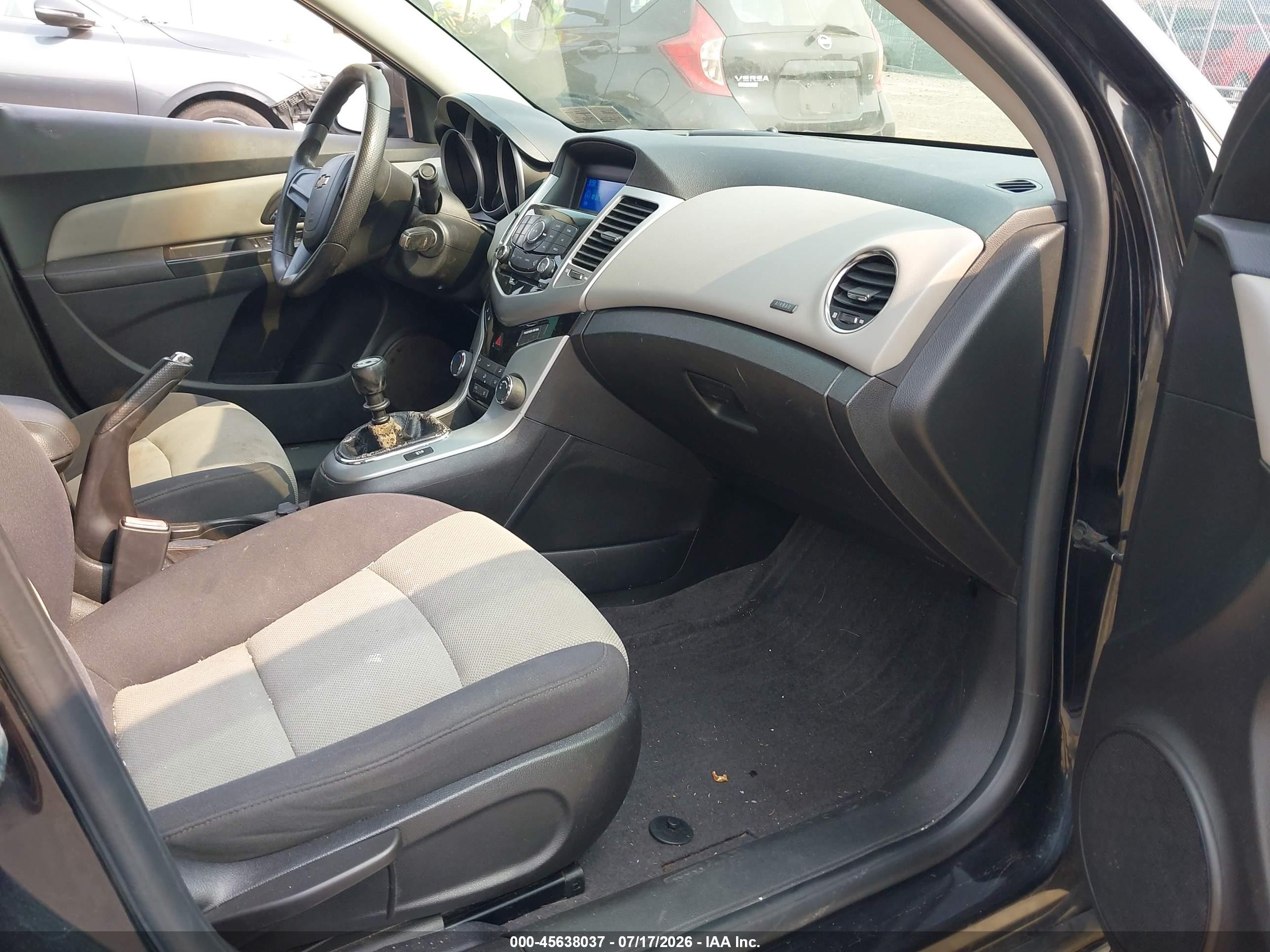 2012 Chevrolet Cruze Ls Black vin: 1G1PD5SH6C7284130