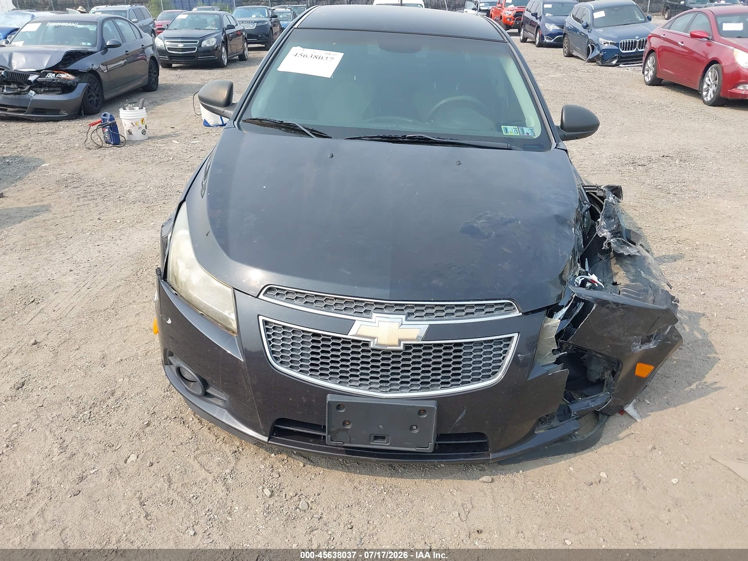 2012 Chevrolet Cruze Ls Black vin: 1G1PD5SH6C7284130