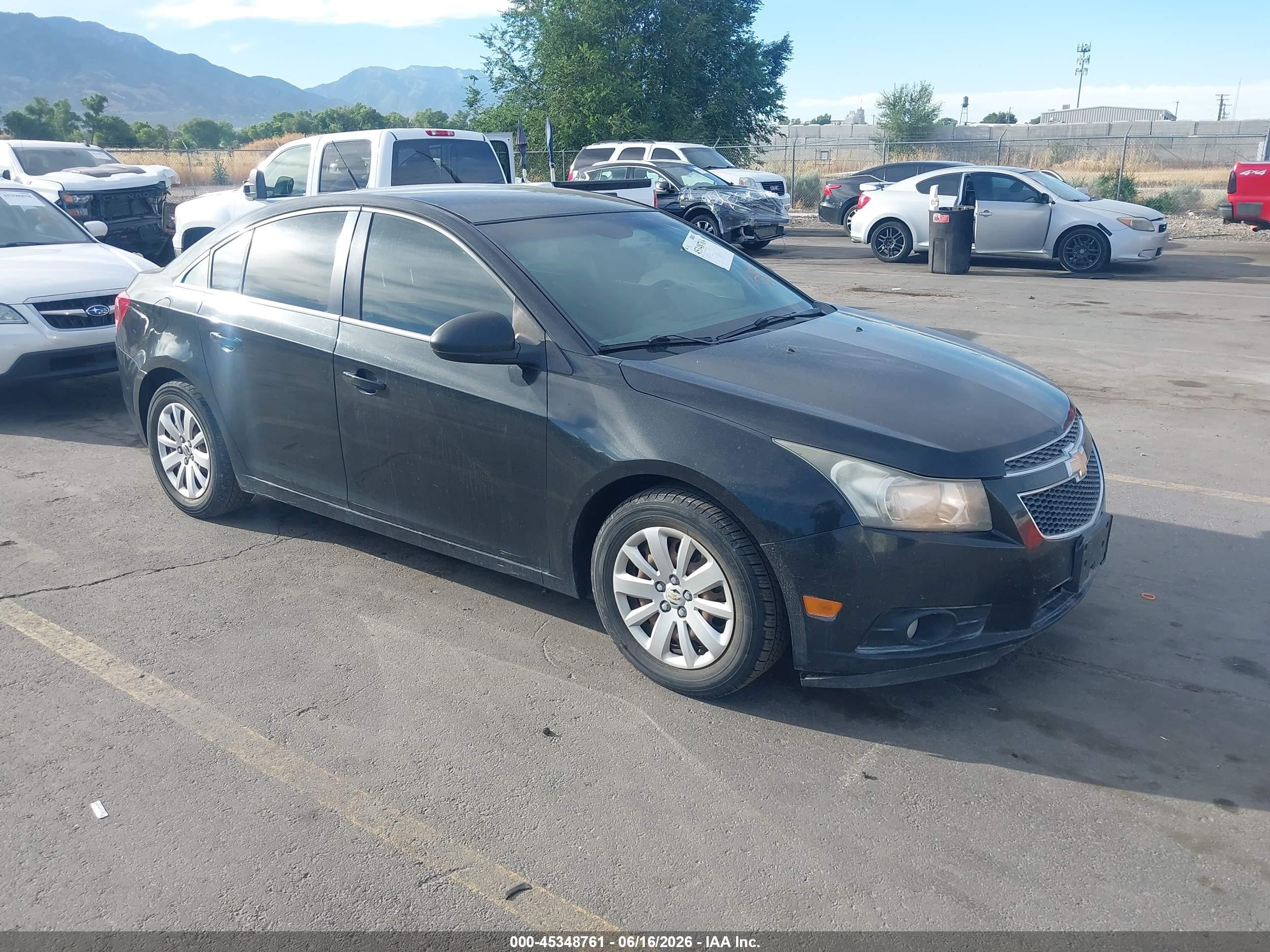 2011 Chevrolet Cruze Ls Black vin: 1G1PD5SH8B7304229