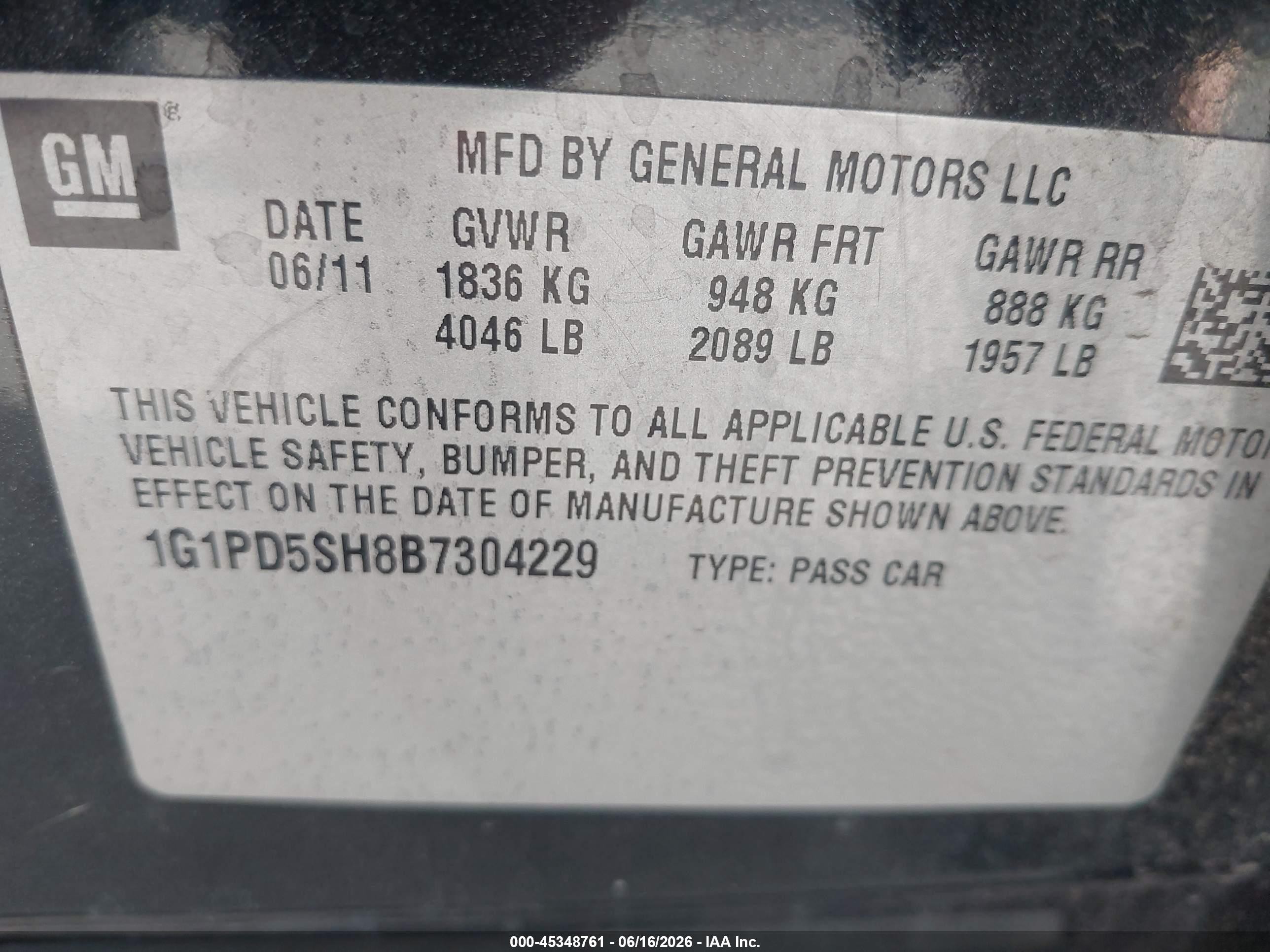 2011 Chevrolet Cruze Ls Black vin: 1G1PD5SH8B7304229