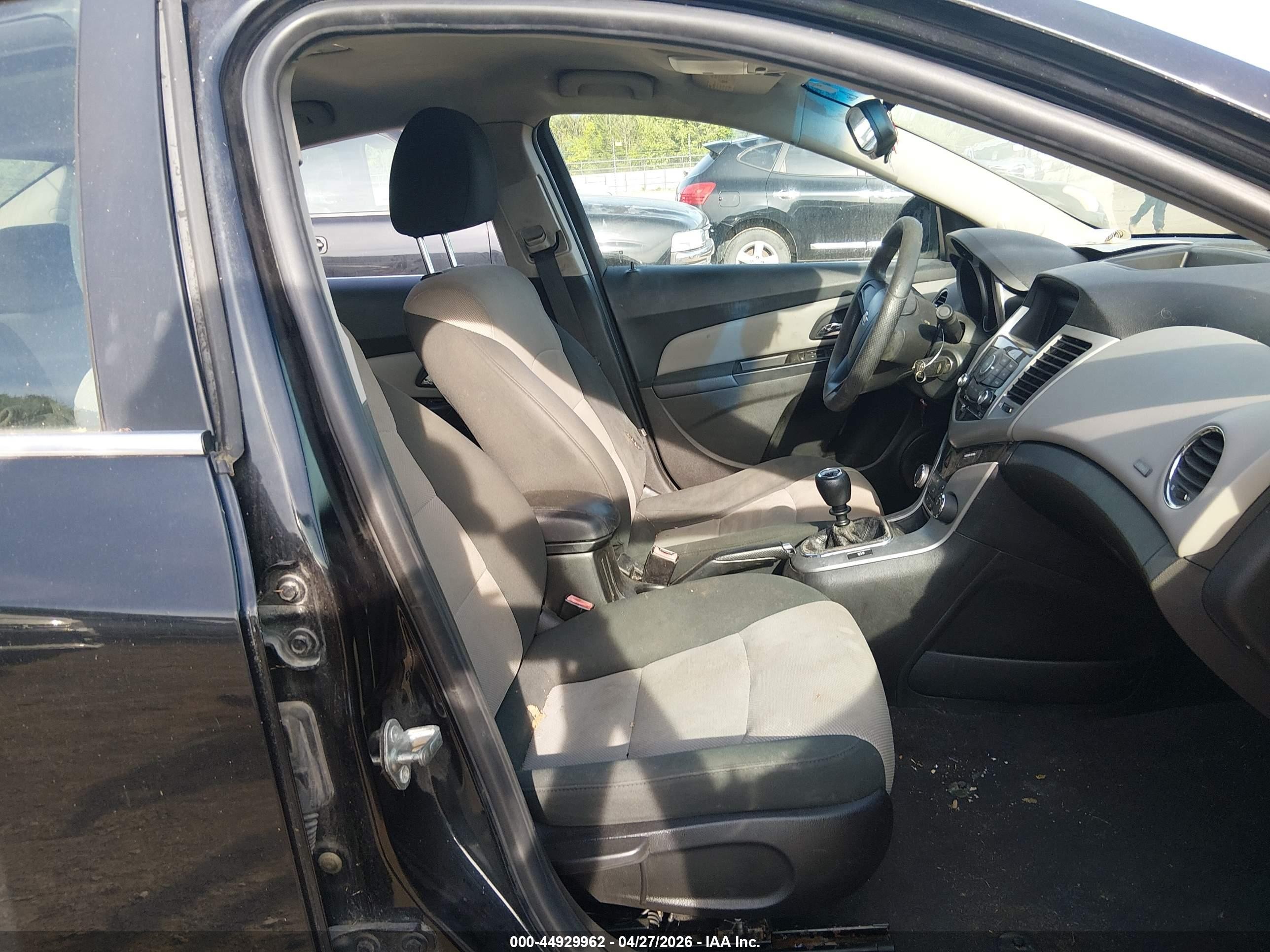 2012 Chevrolet Cruze Ls Black vin: 1G1PD5SH9C7136666