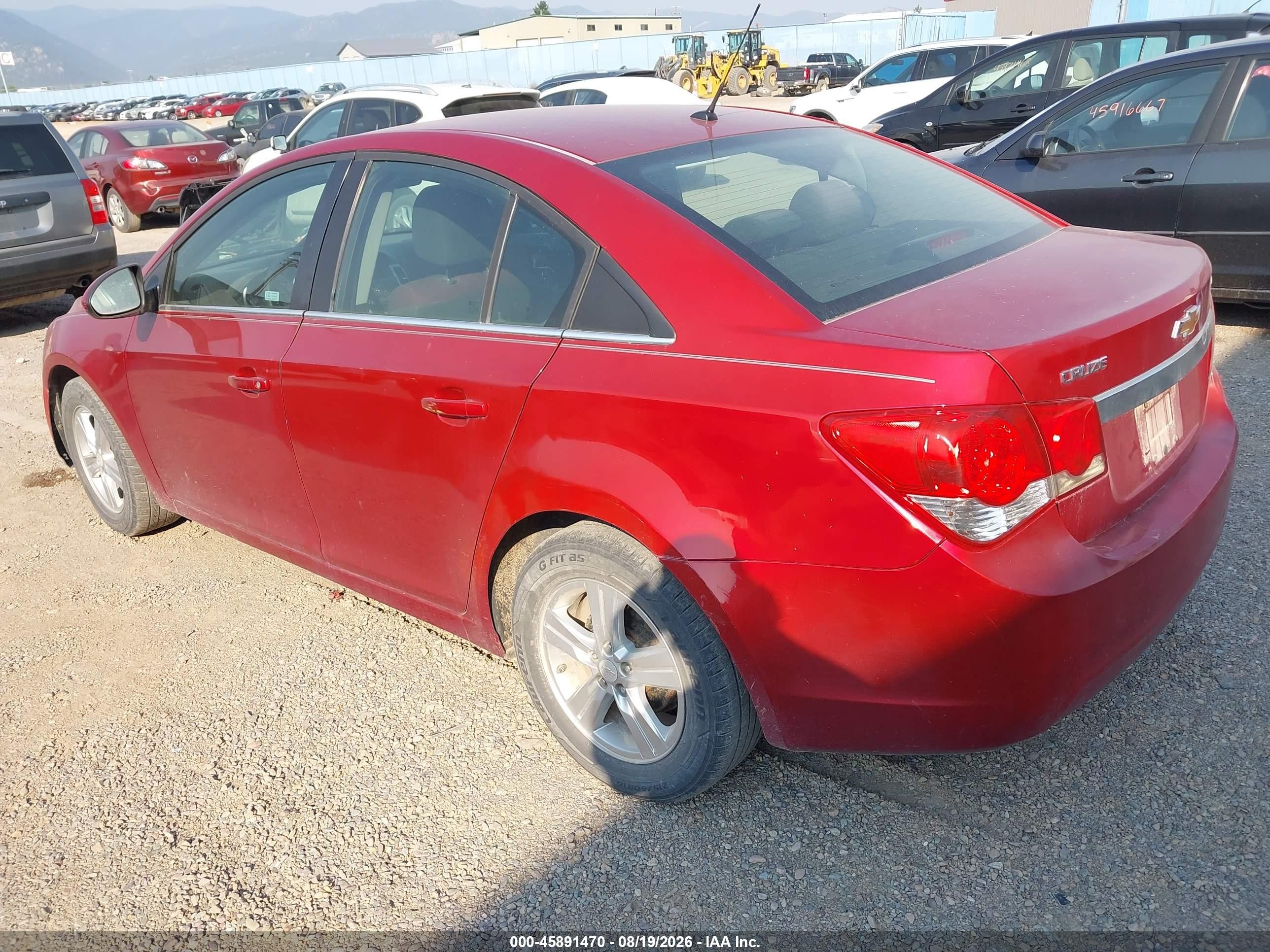 2011 Chevrolet Cruze Lt Красный vin: 1G1PE5S95B7247302