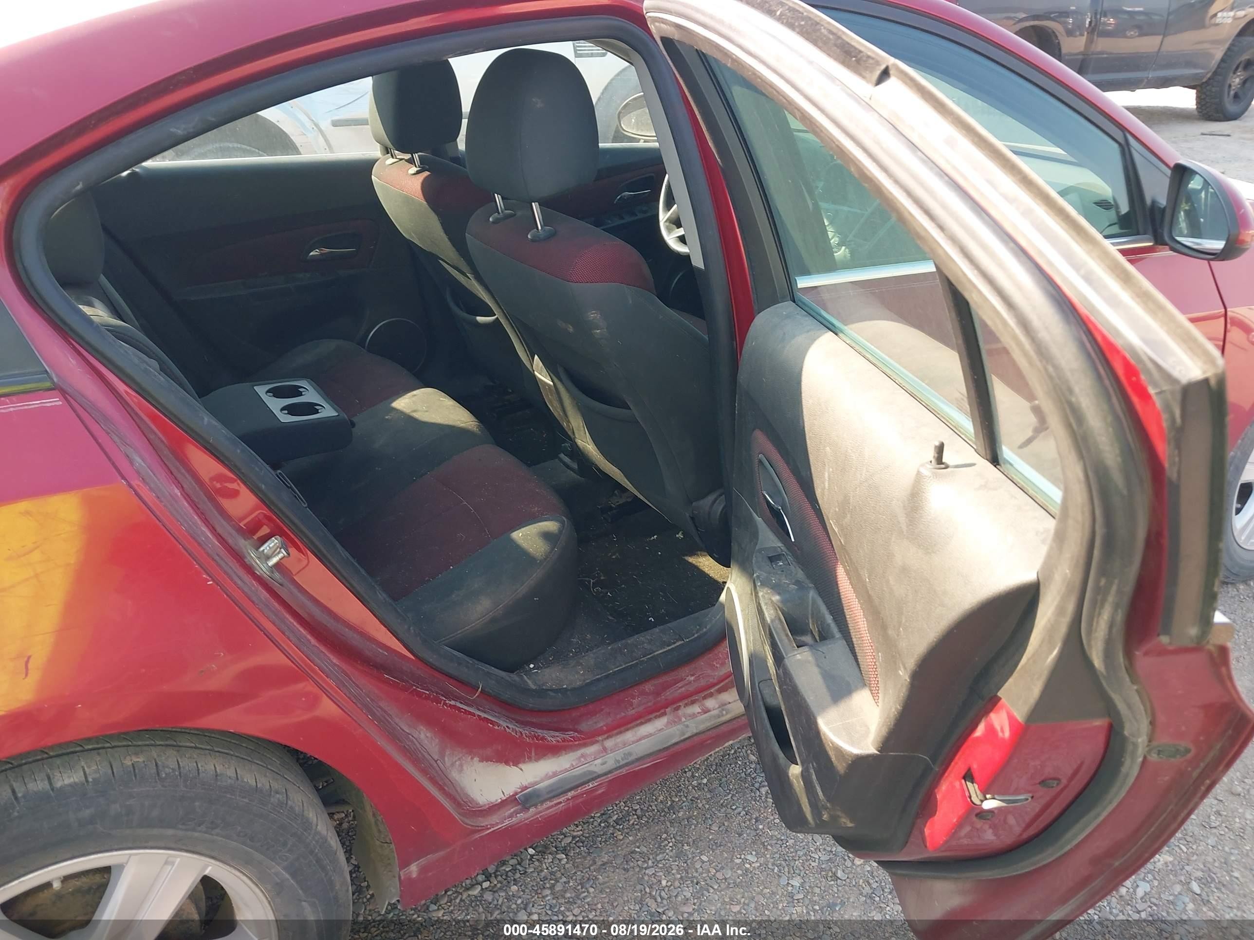 2011 Chevrolet Cruze Lt Красный vin: 1G1PE5S95B7247302