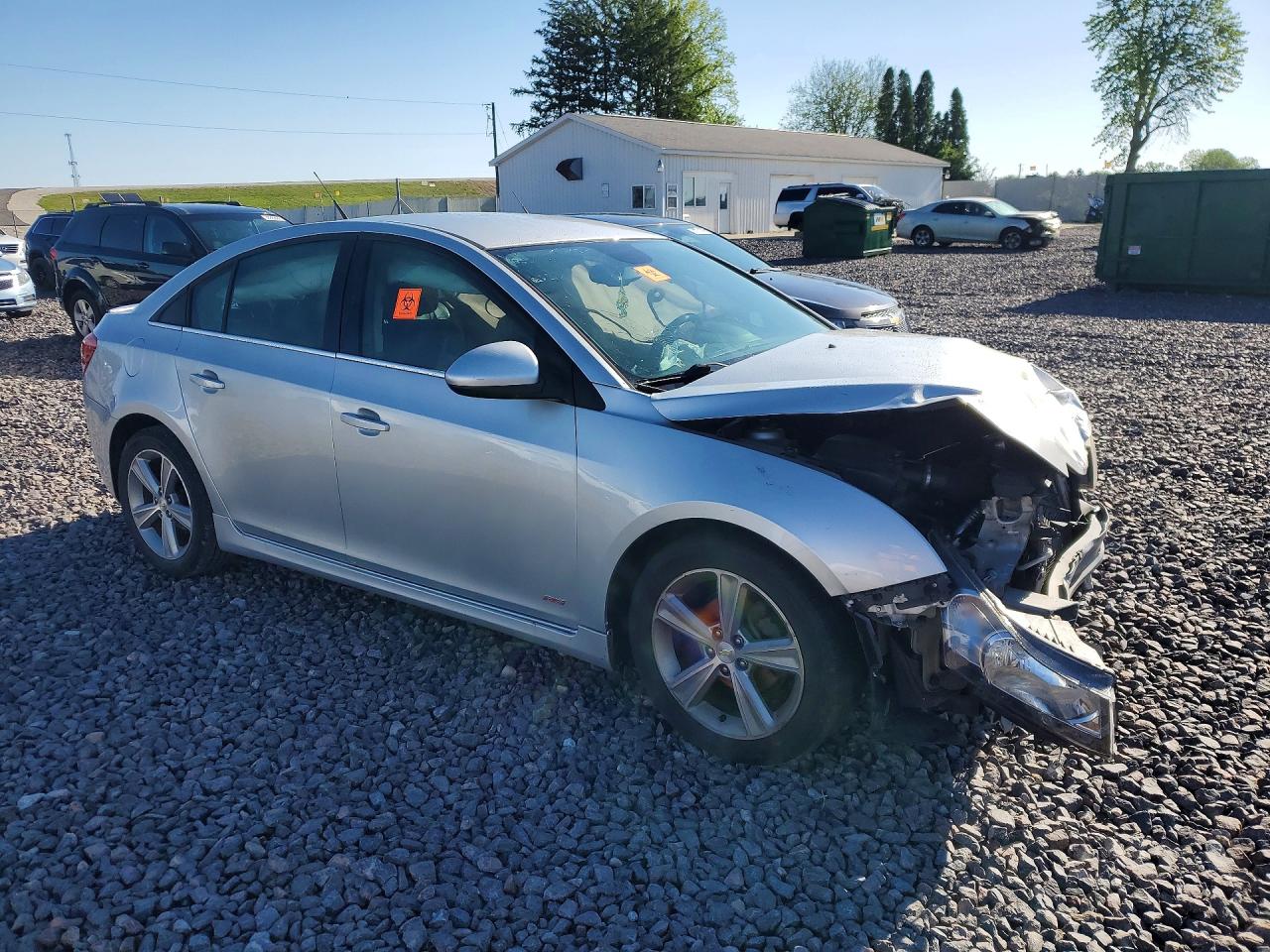 2013 Chevrolet Cruze Lt Silver vin: 1G1PE5SB0D7127848