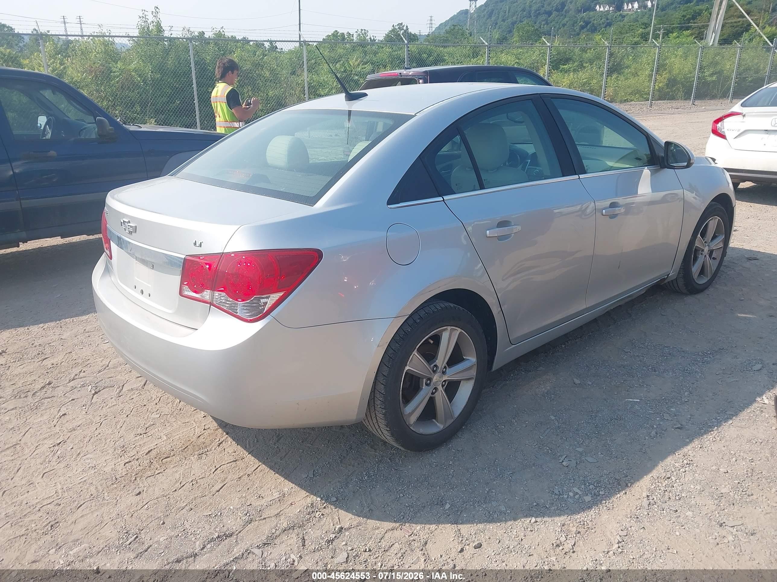 2014 Chevrolet Cruze 2lt Auto Silver vin: 1G1PE5SB0E7335696