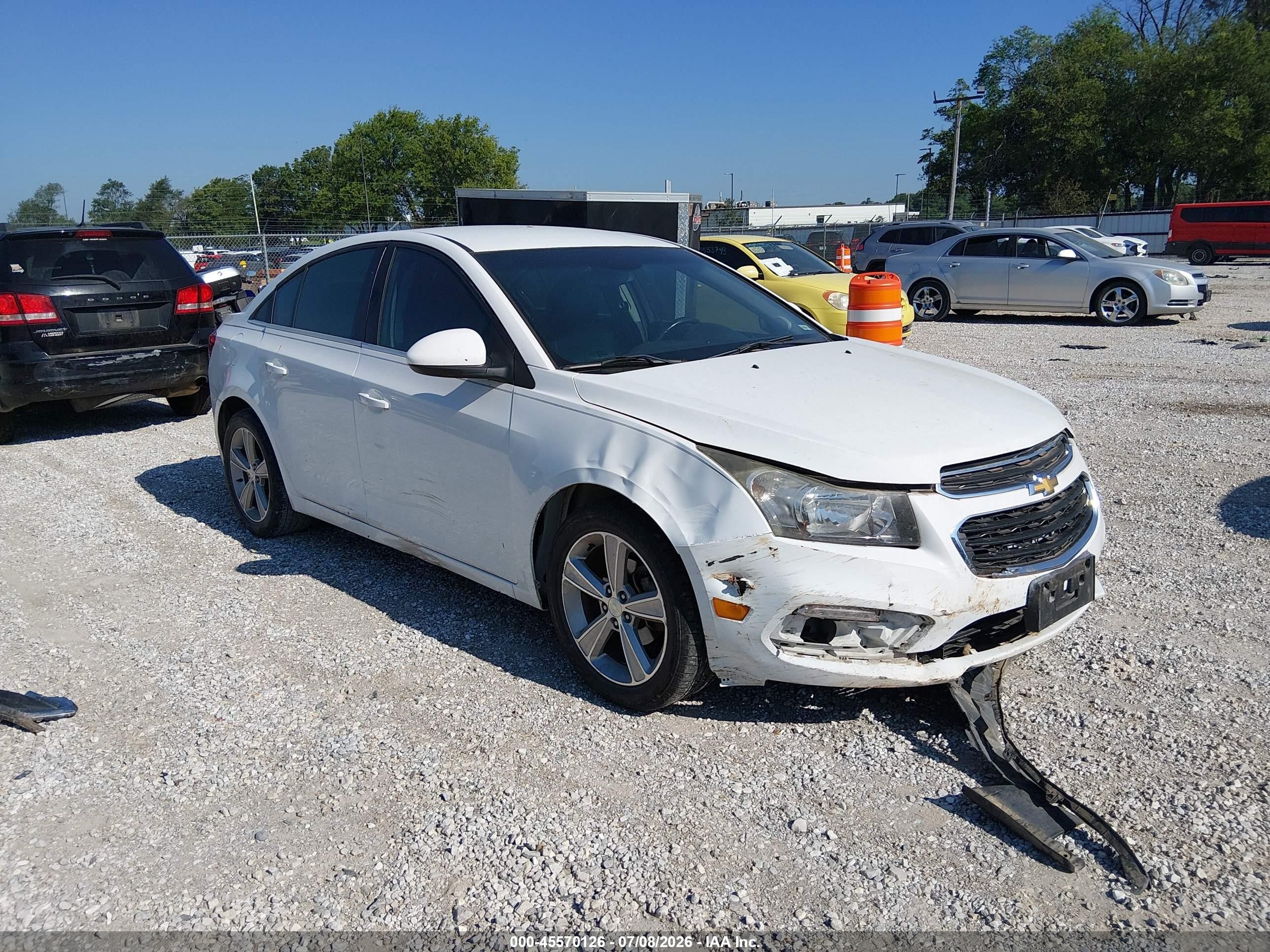 2015 Chevrolet Cruze 2lt Auto White vin: 1G1PE5SB0F7142708