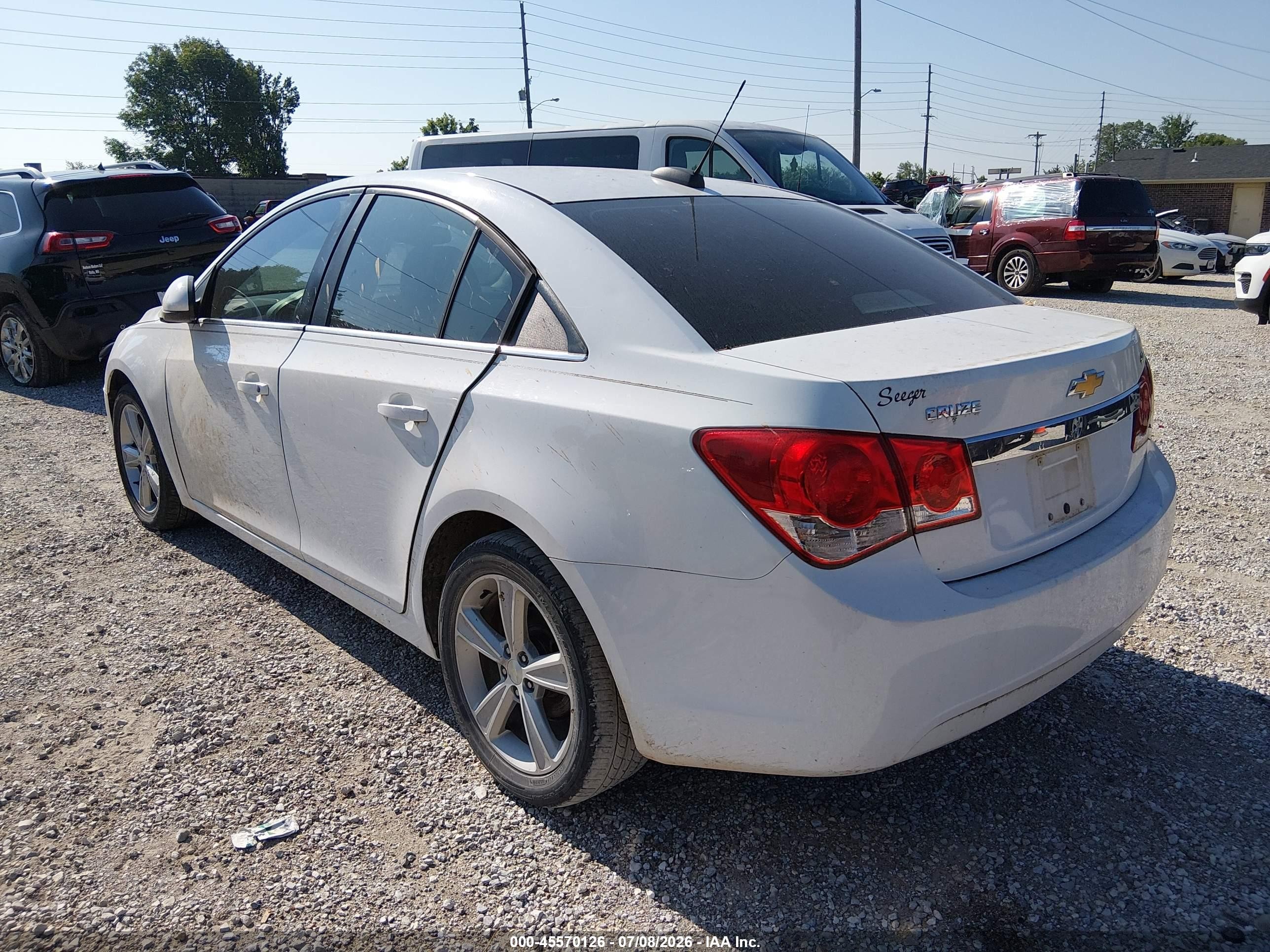 2015 Chevrolet Cruze 2lt Auto White vin: 1G1PE5SB0F7142708
