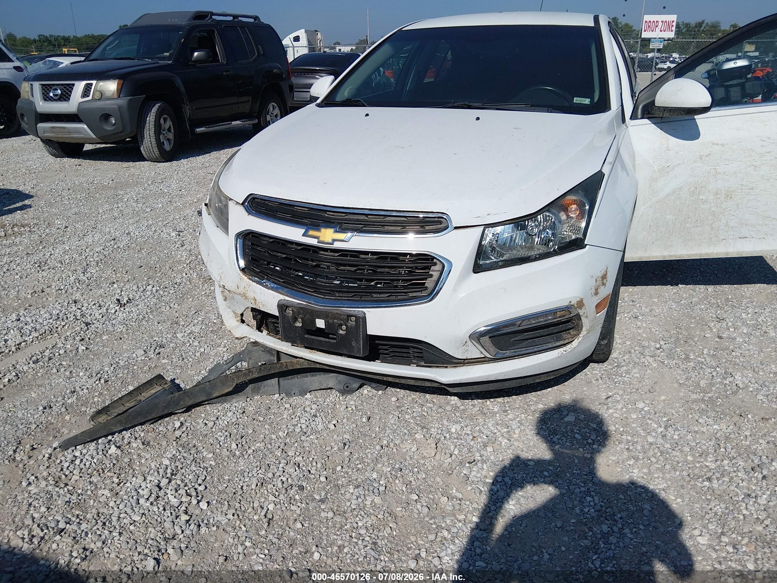2015 Chevrolet Cruze 2lt Auto White vin: 1G1PE5SB0F7142708