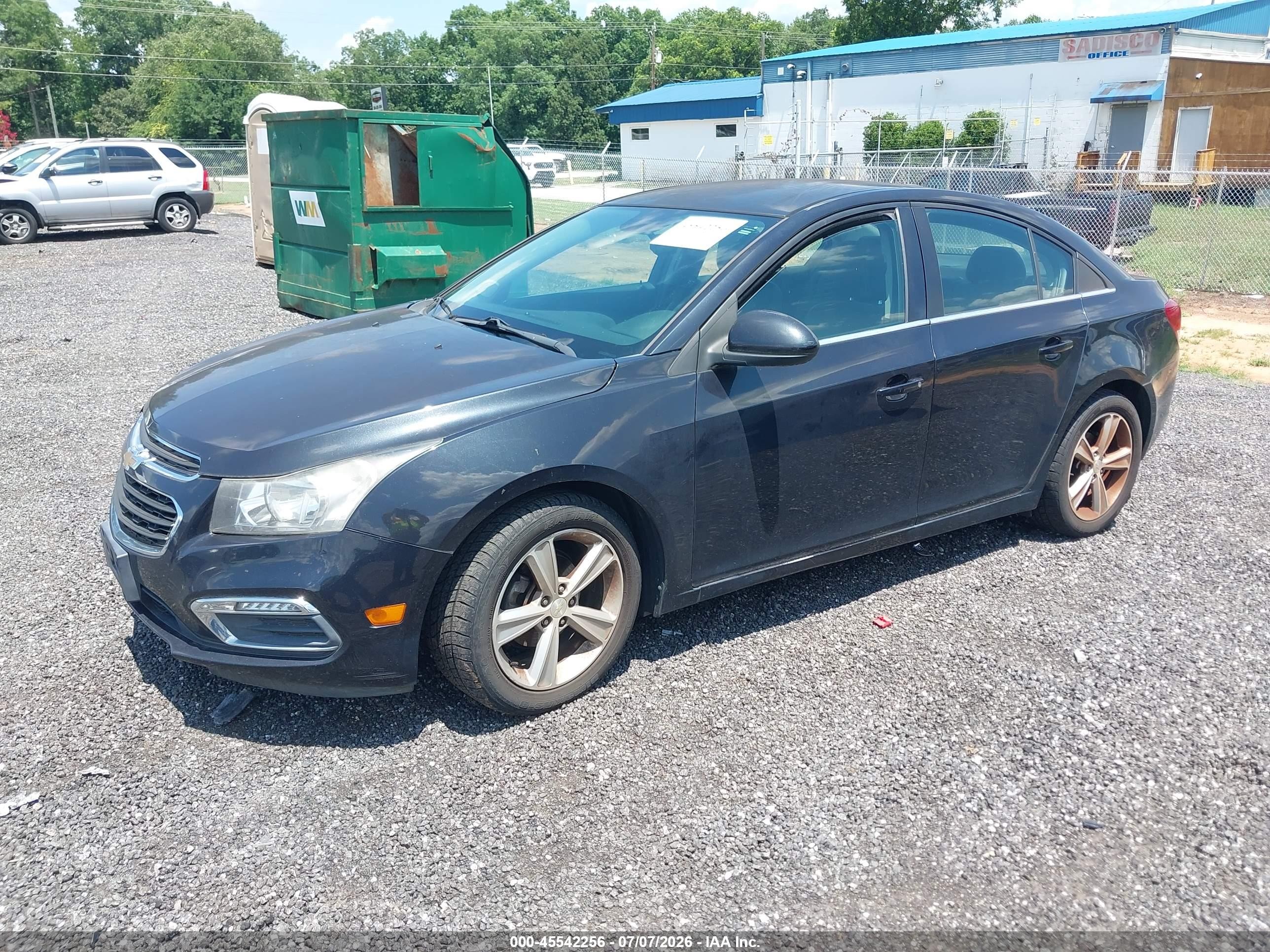 2015 Chevrolet Cruze 2lt Auto Черный vin: 1G1PE5SB0F7165714